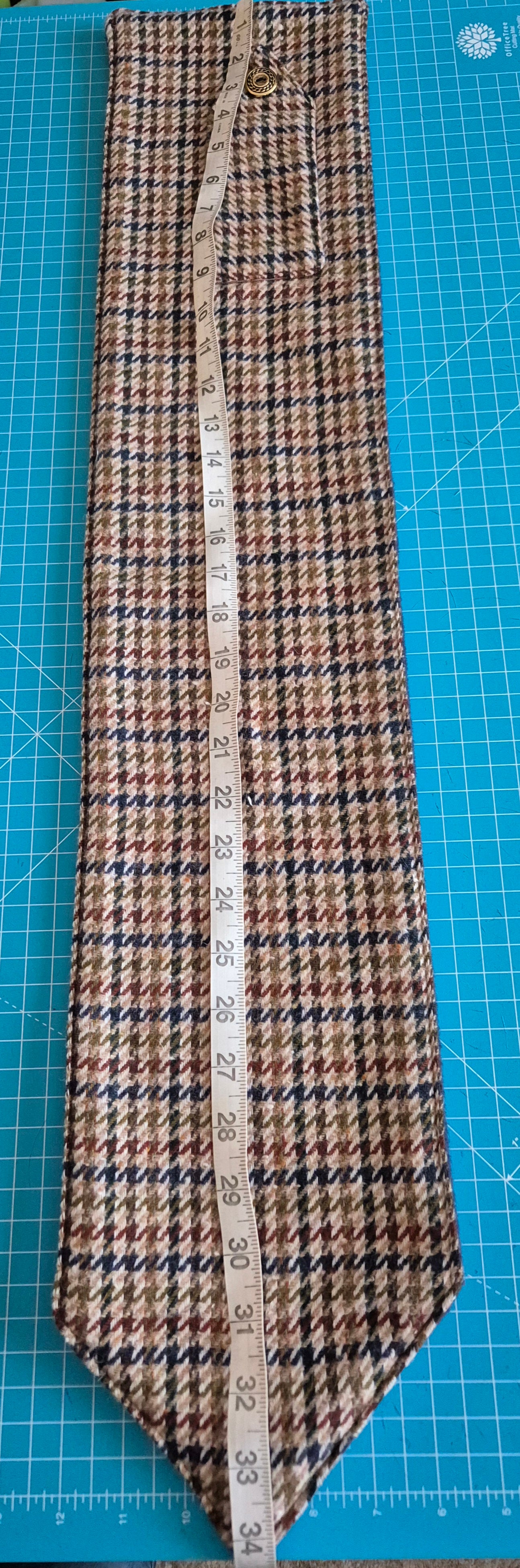 Fleece Lined Neck Warmer Wool Blend Herringbone Scarf Snood