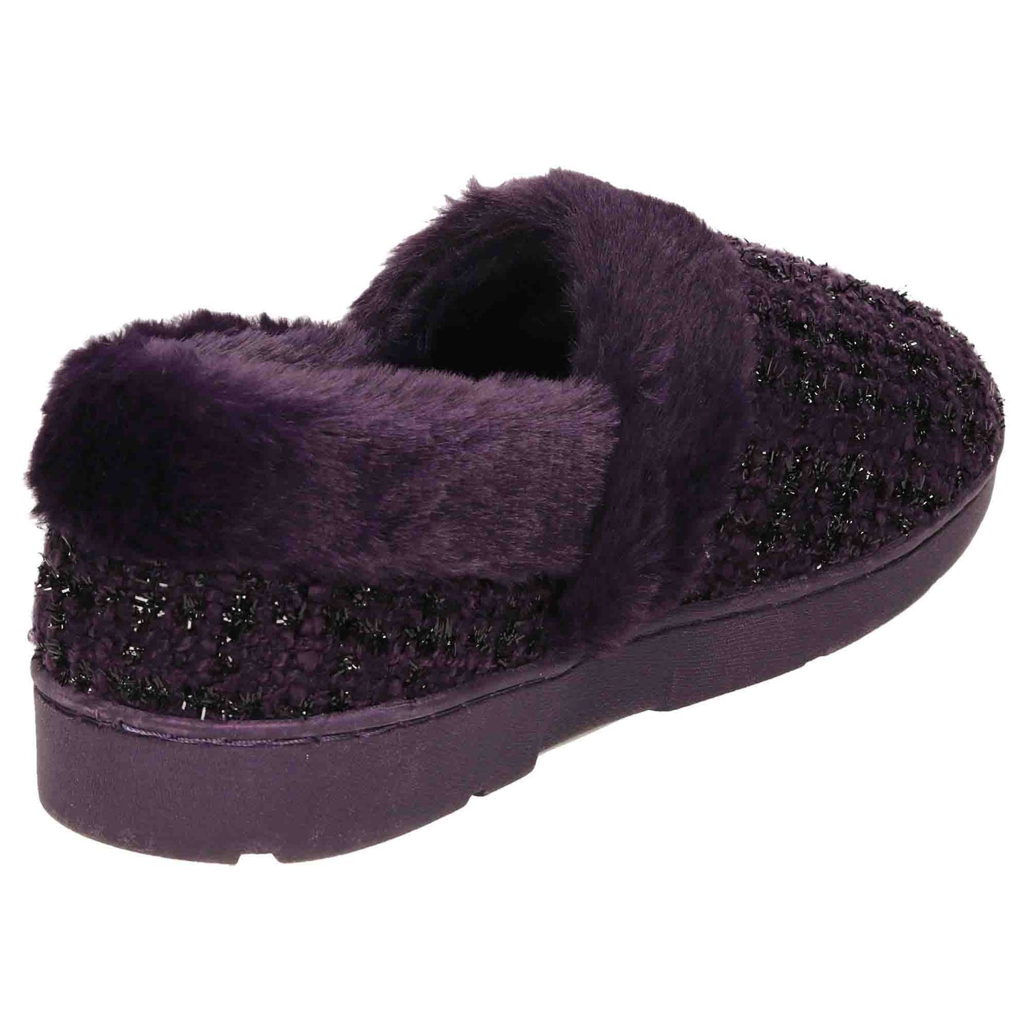 Purple Slippers Glitter House Shoes Dr Keller