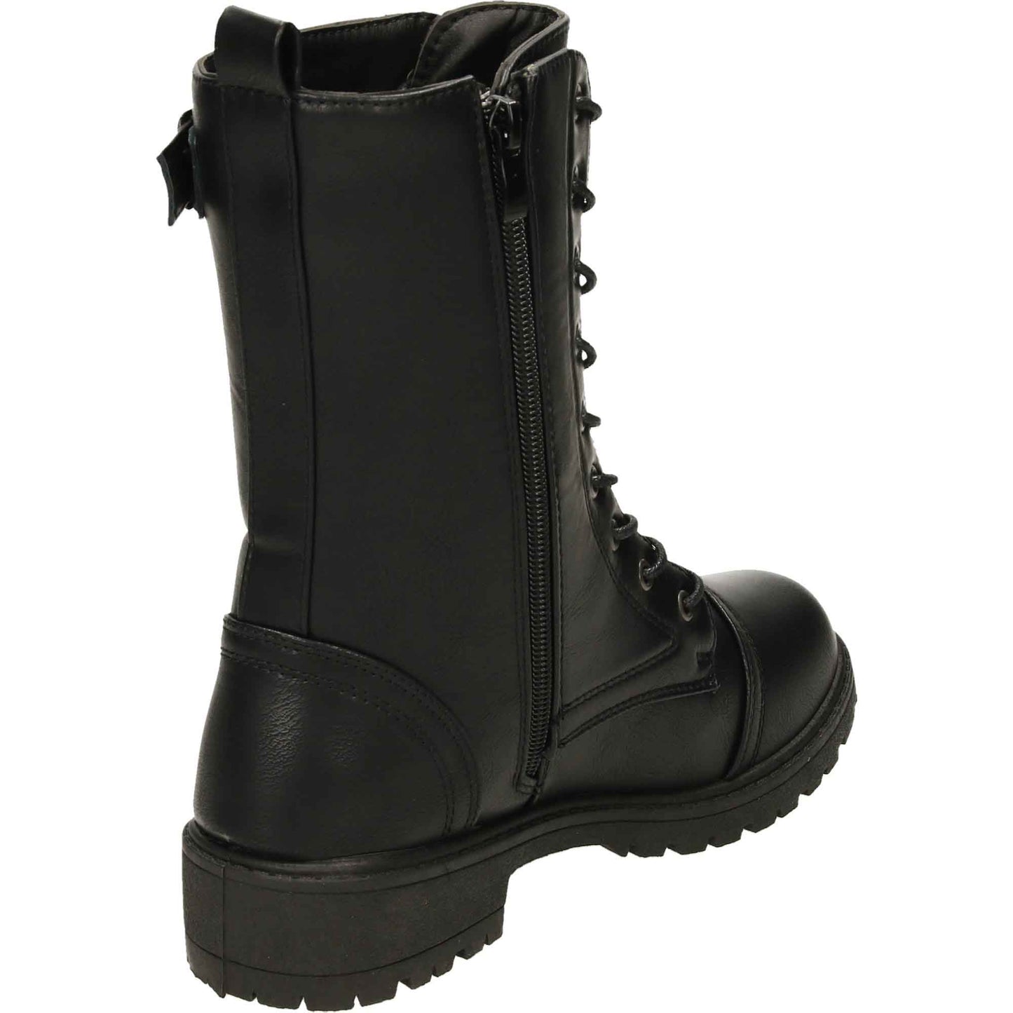 Military Combat Boots Lace Up Zip Black Punk Goth Victorian