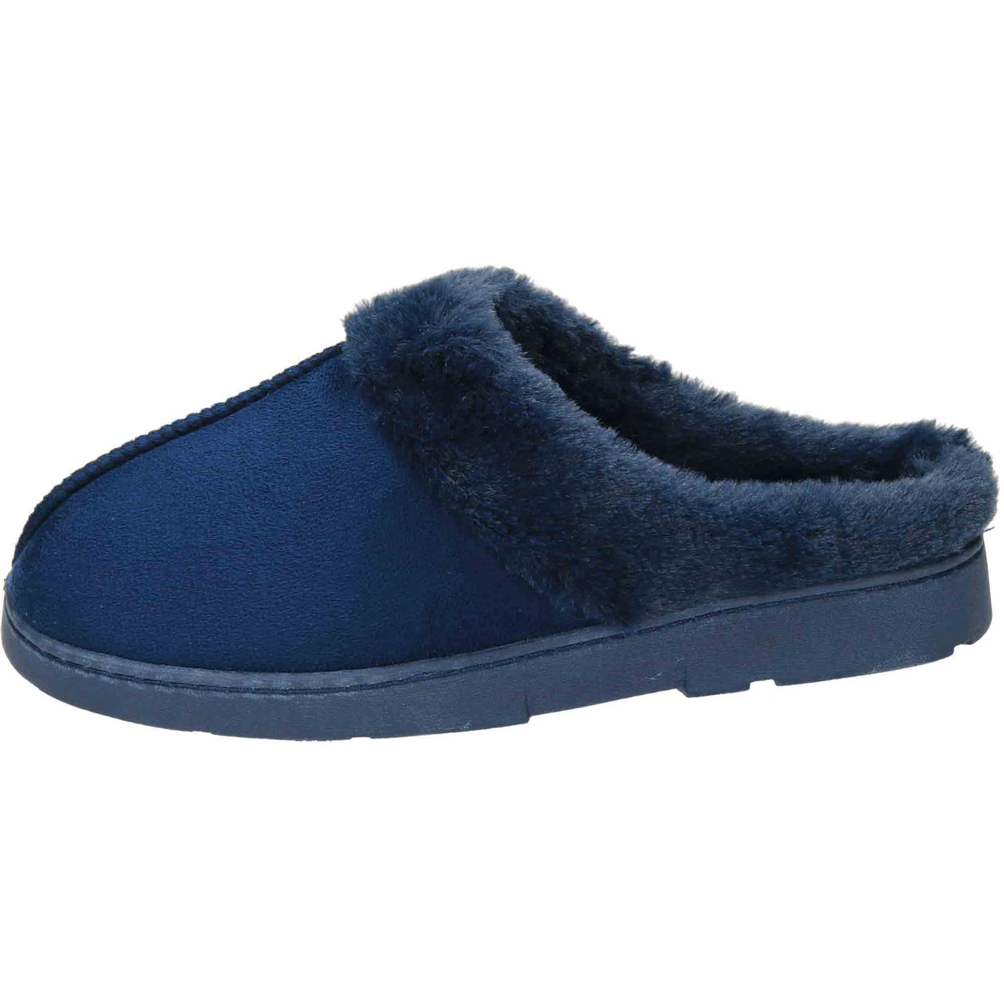 Slippers Mule Clogs Navy Blue Warm Cushioned Slip On