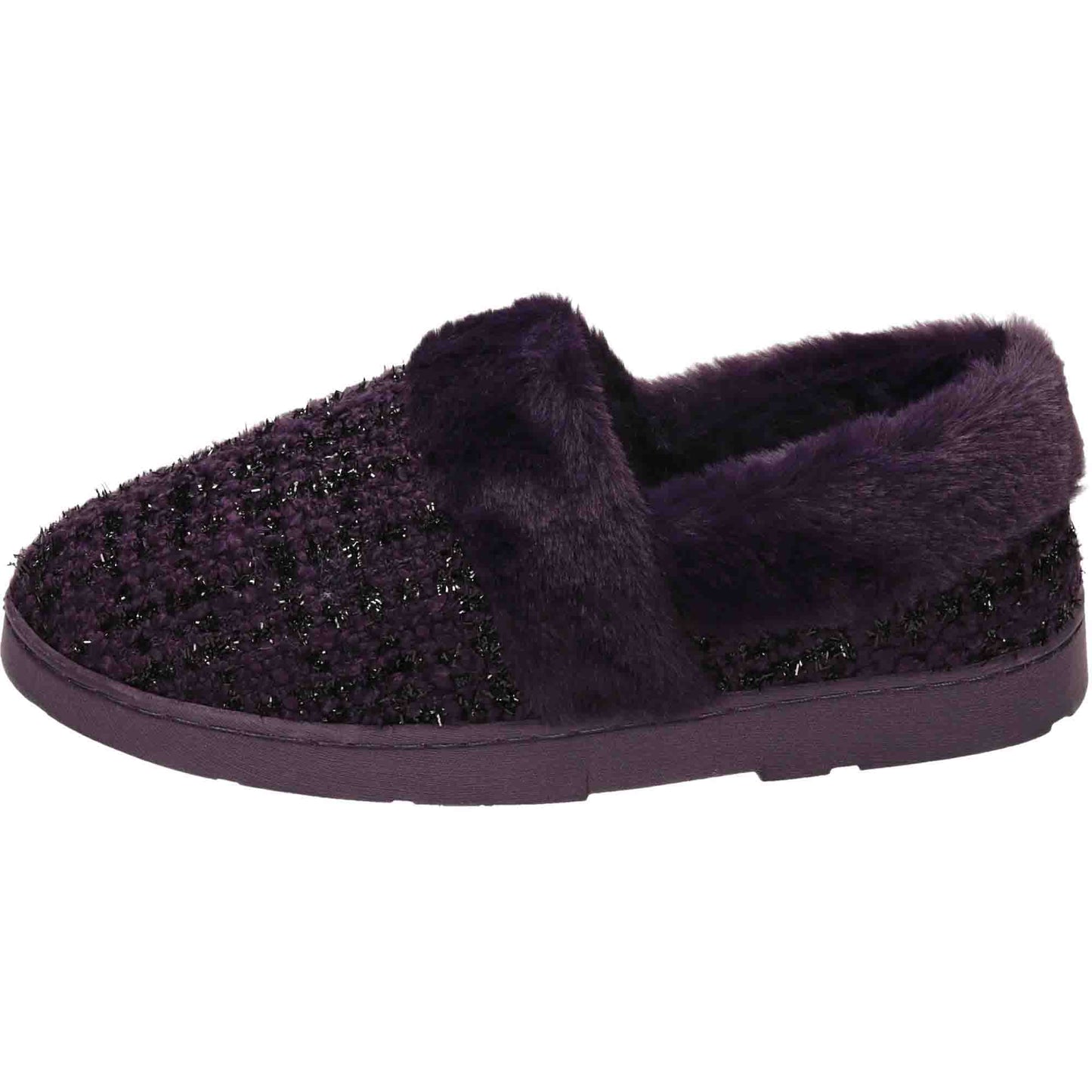 Purple Slippers Glitter House Shoes Dr Keller