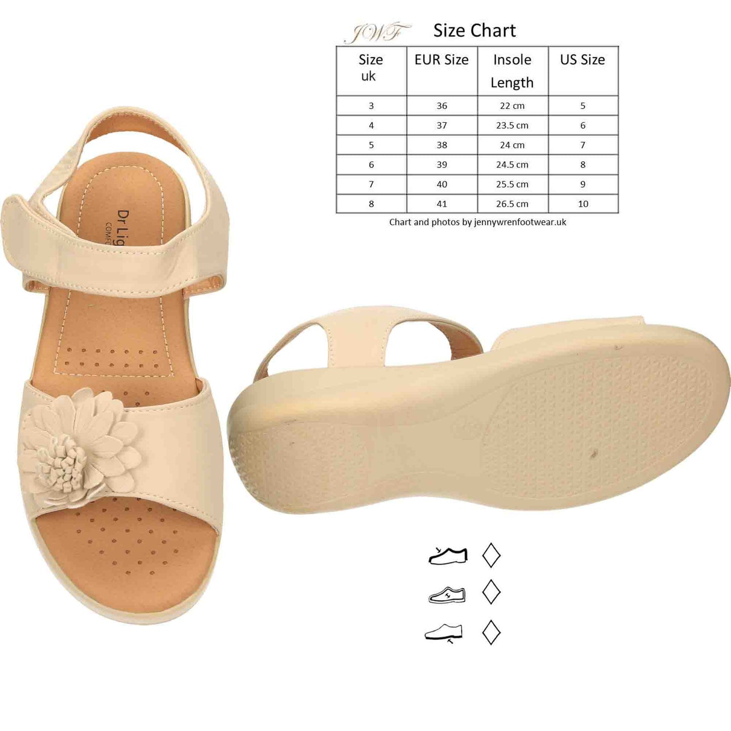 Beige Open Toe Sandals Low Wedge Heel Slingback