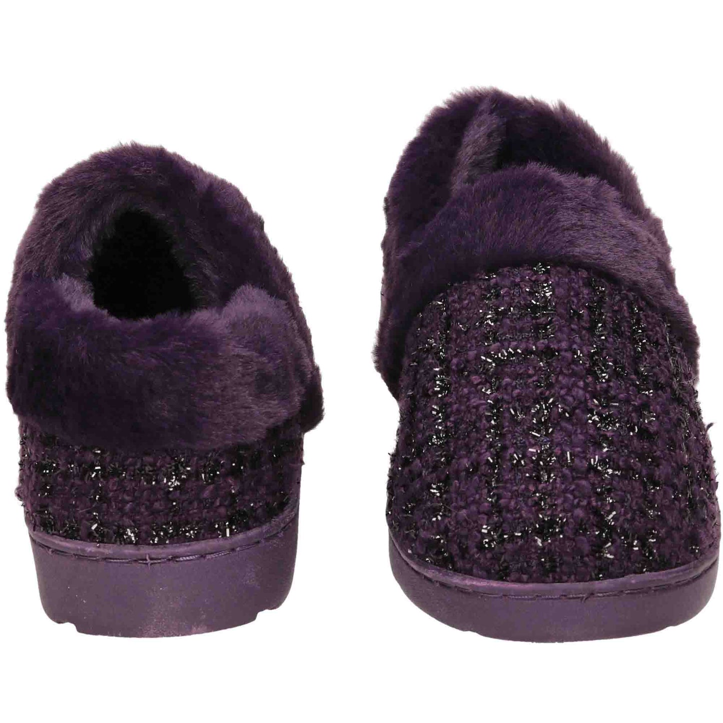 Purple Slippers Glitter House Shoes Dr Keller