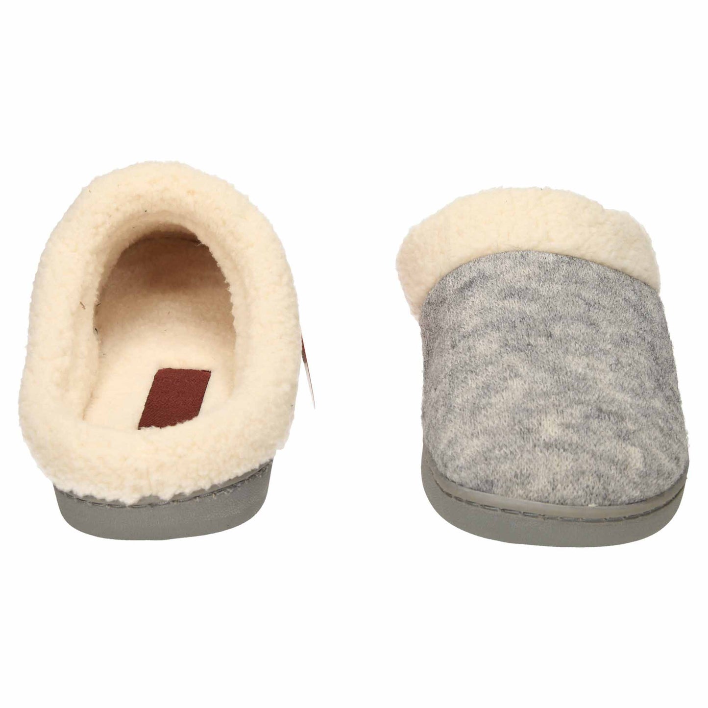 Grey Slip On Slippers Mules Memory Foam Clogs