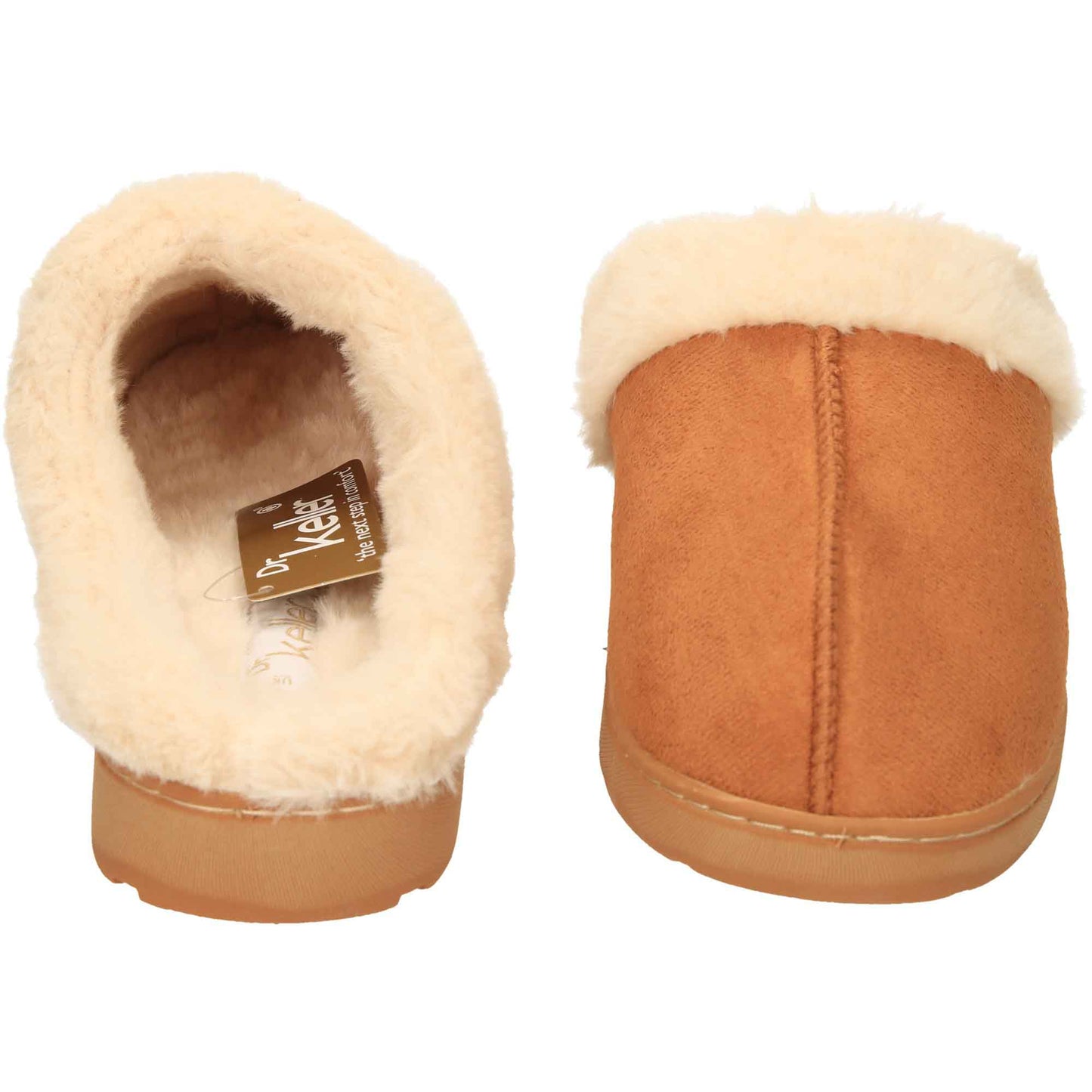 Slippers Mule Clogs Tan Brown Warm Cushioned Slip On