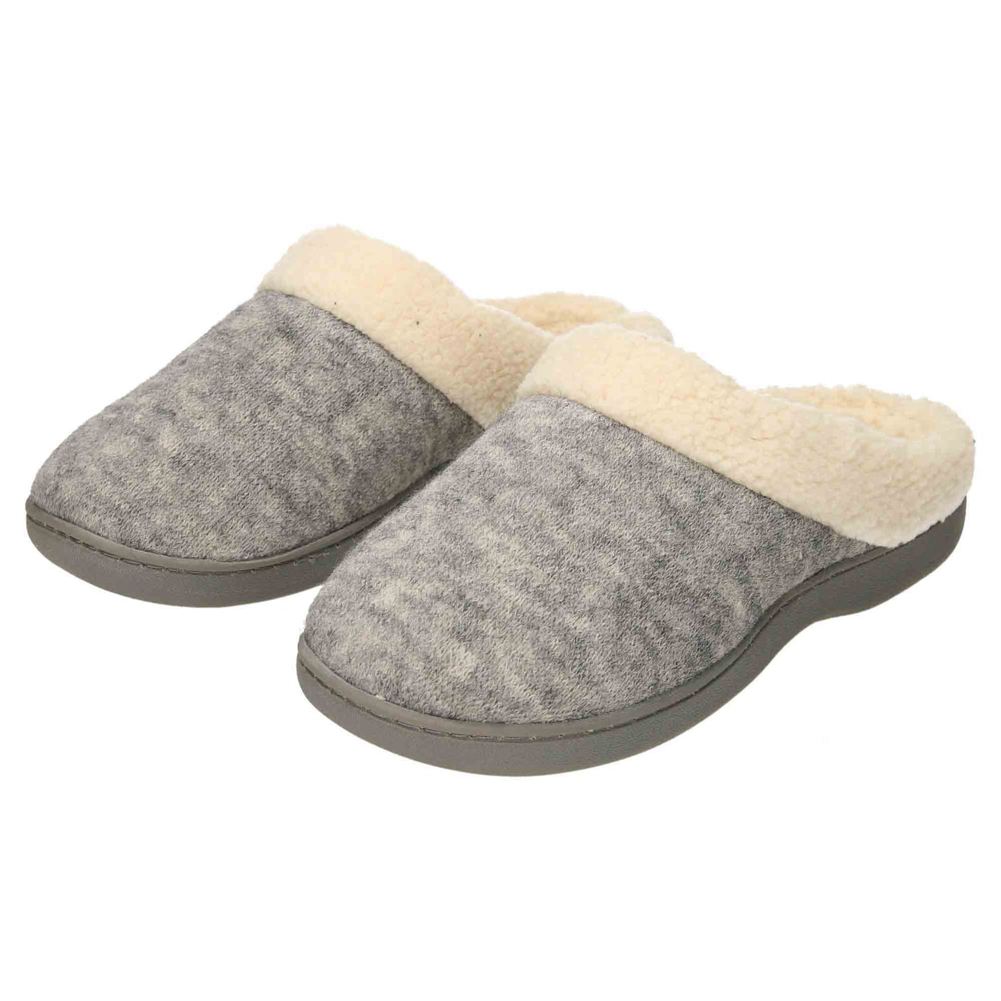 Grey Slip On Slippers Mules Memory Foam Clogs