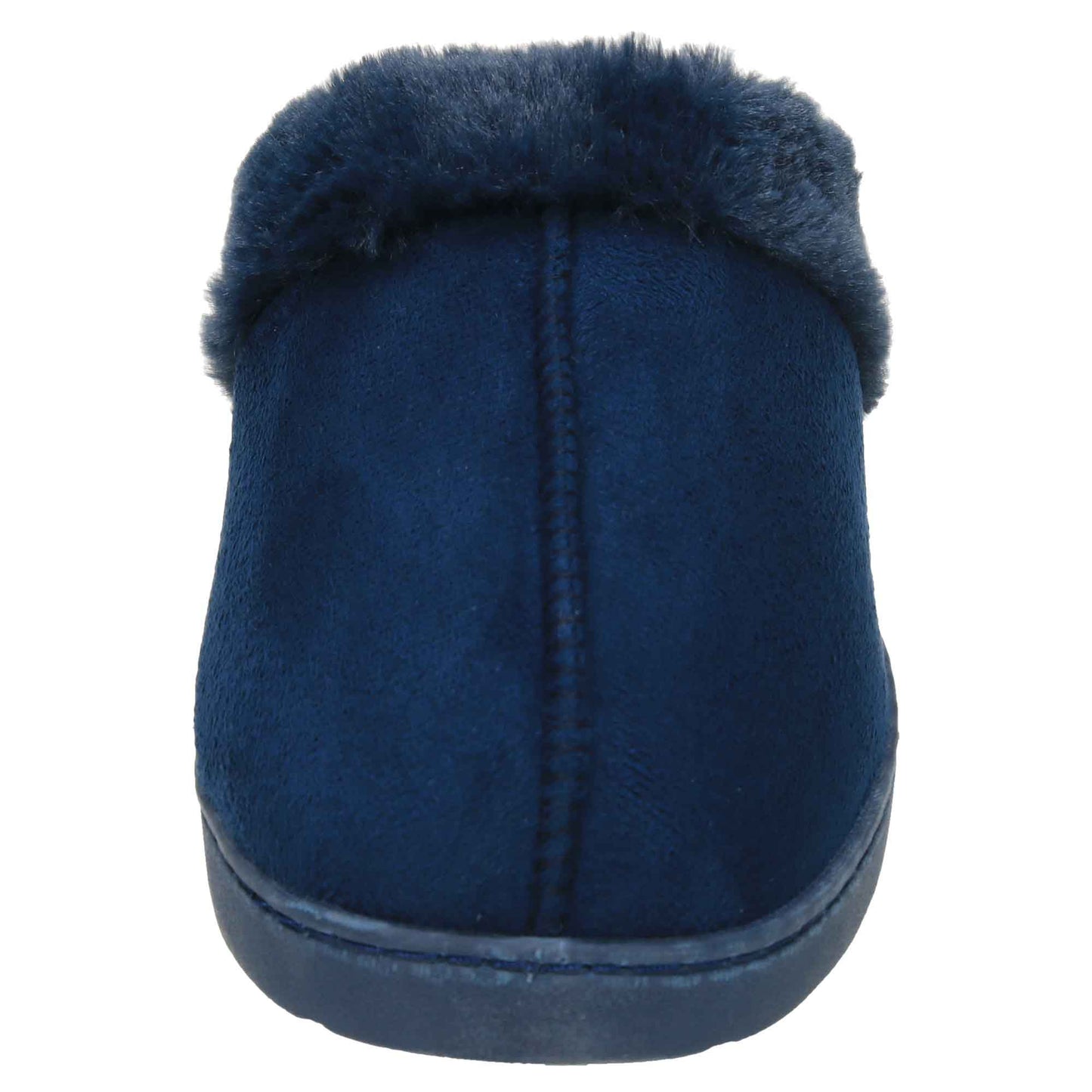 Slippers Mule Clogs Navy Blue Warm Cushioned Slip On