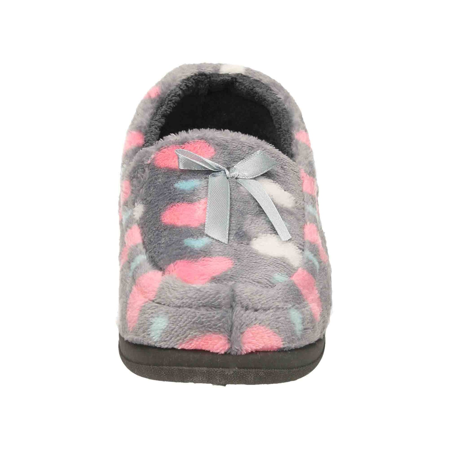 Grey Moccasin Slippers Memory Foam Wide
