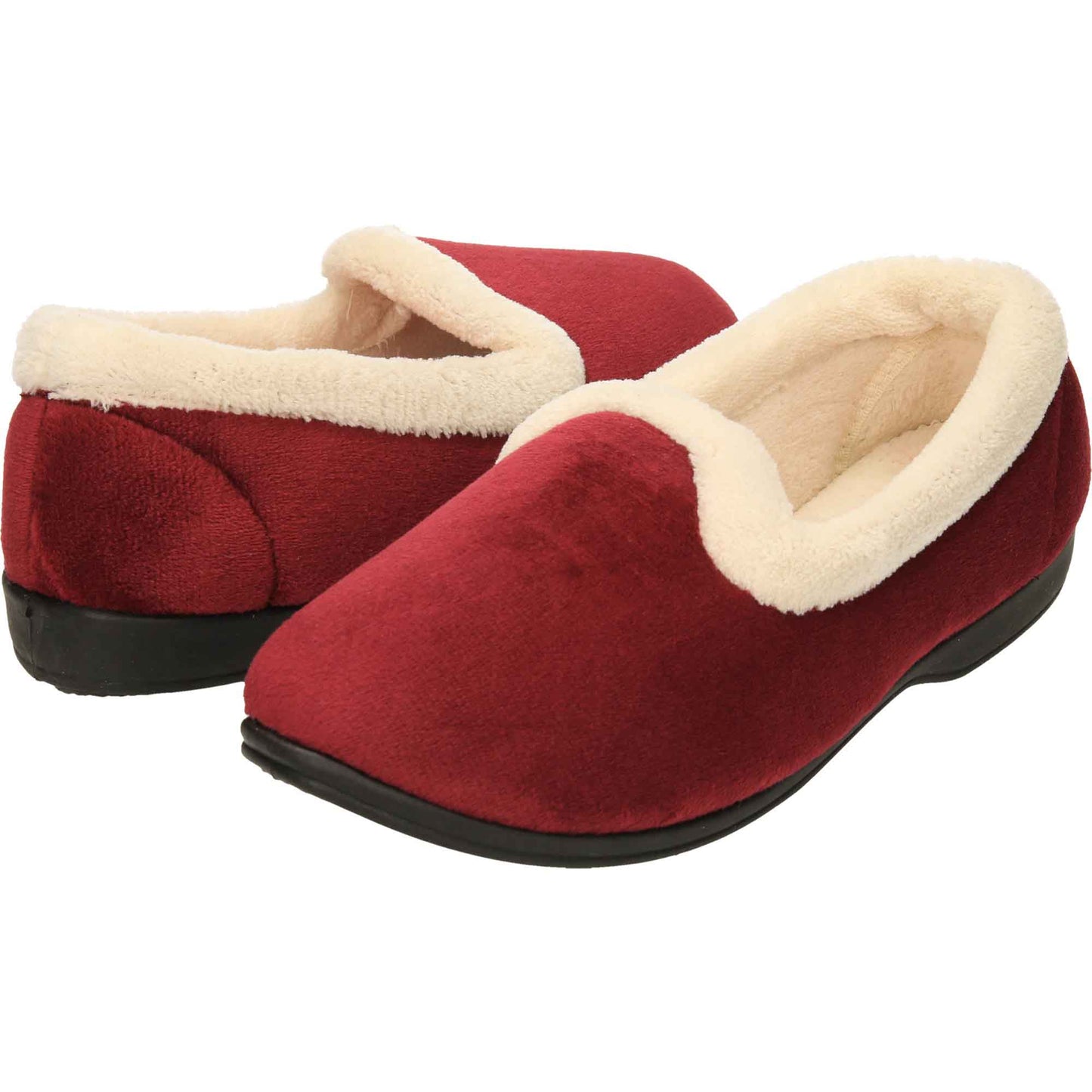 Red Slippers Cushioned Wide Fit
