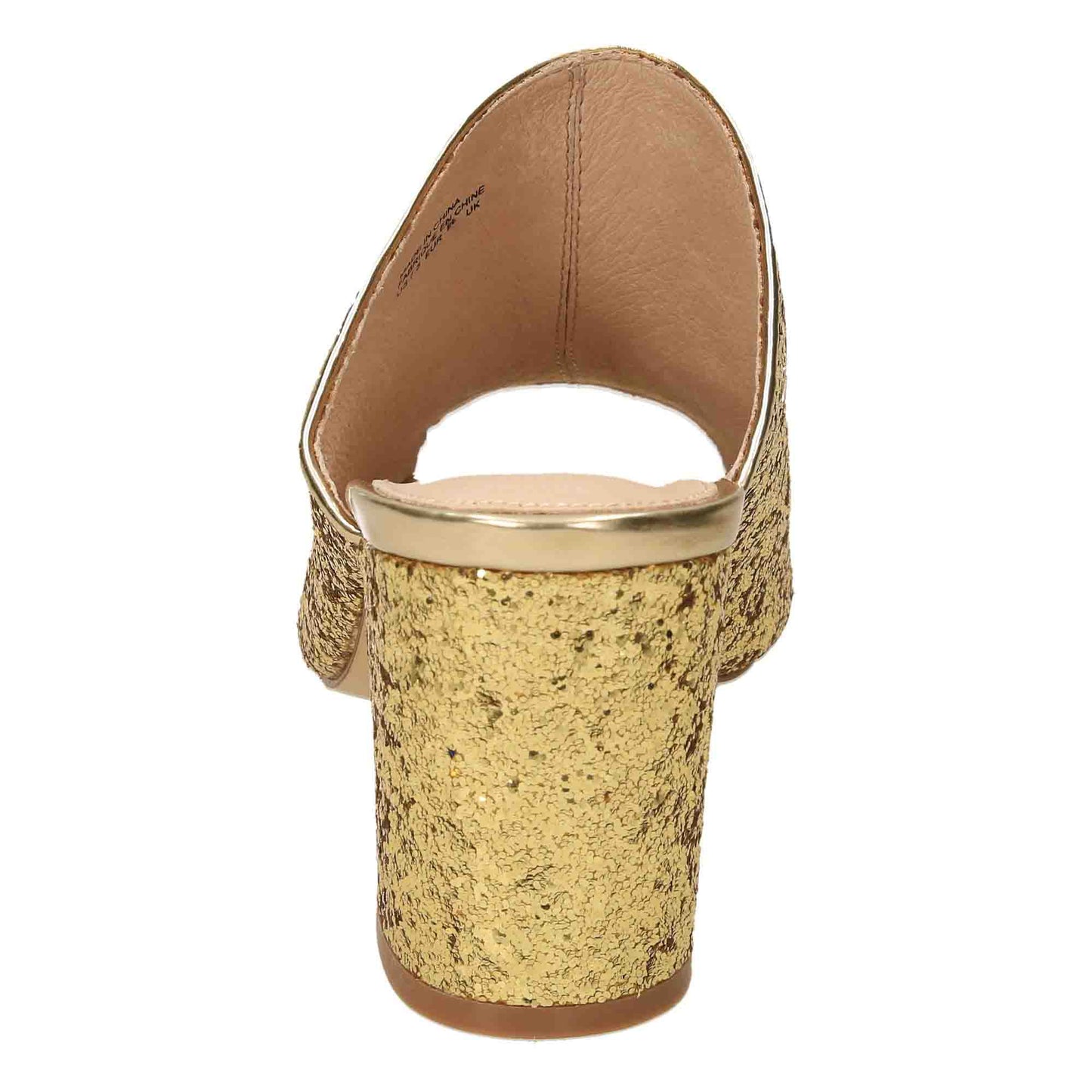 Gold Glitter Peep Toe High Heel Party Shoes