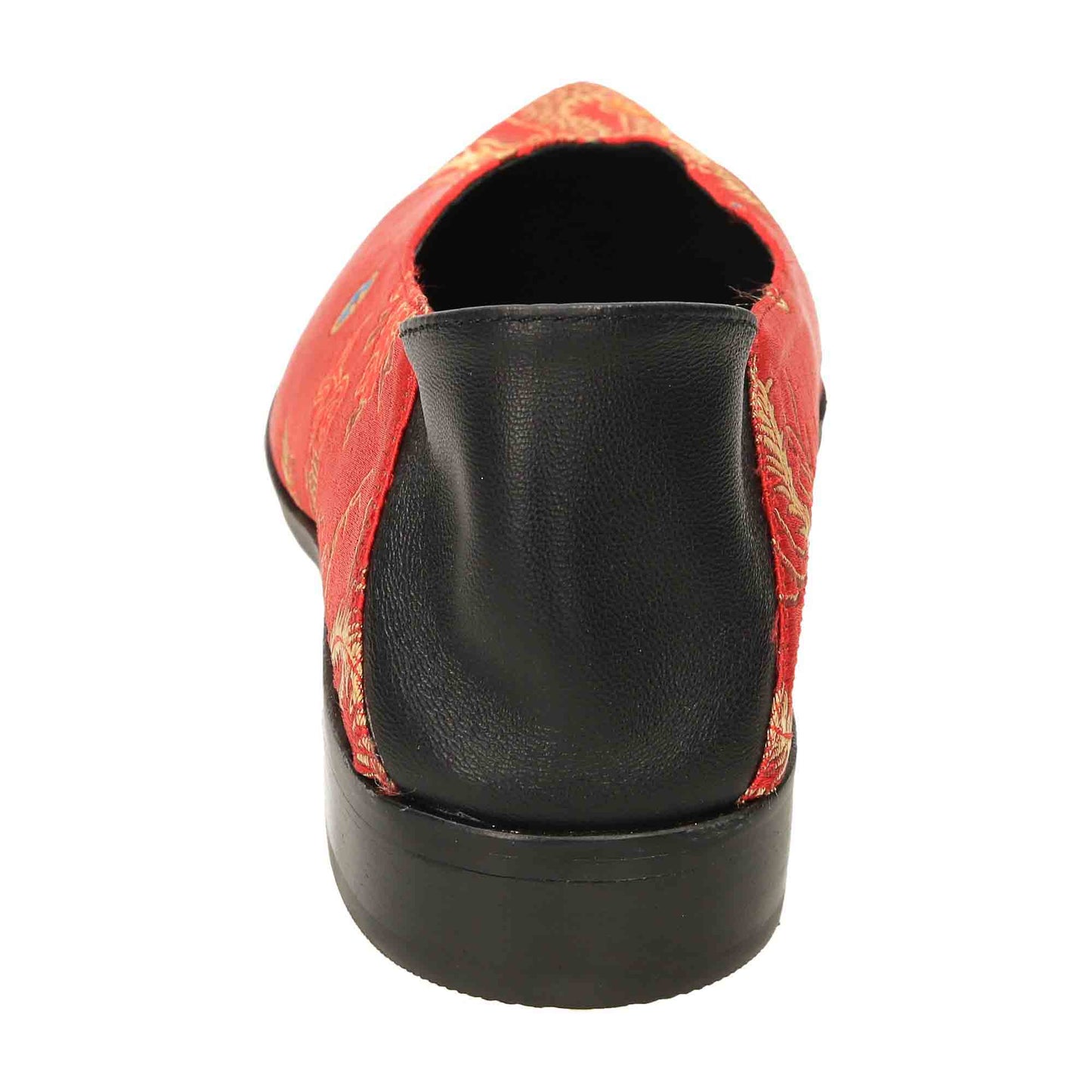 Satin Red Shoes Dragon Oriental Collapse Heel