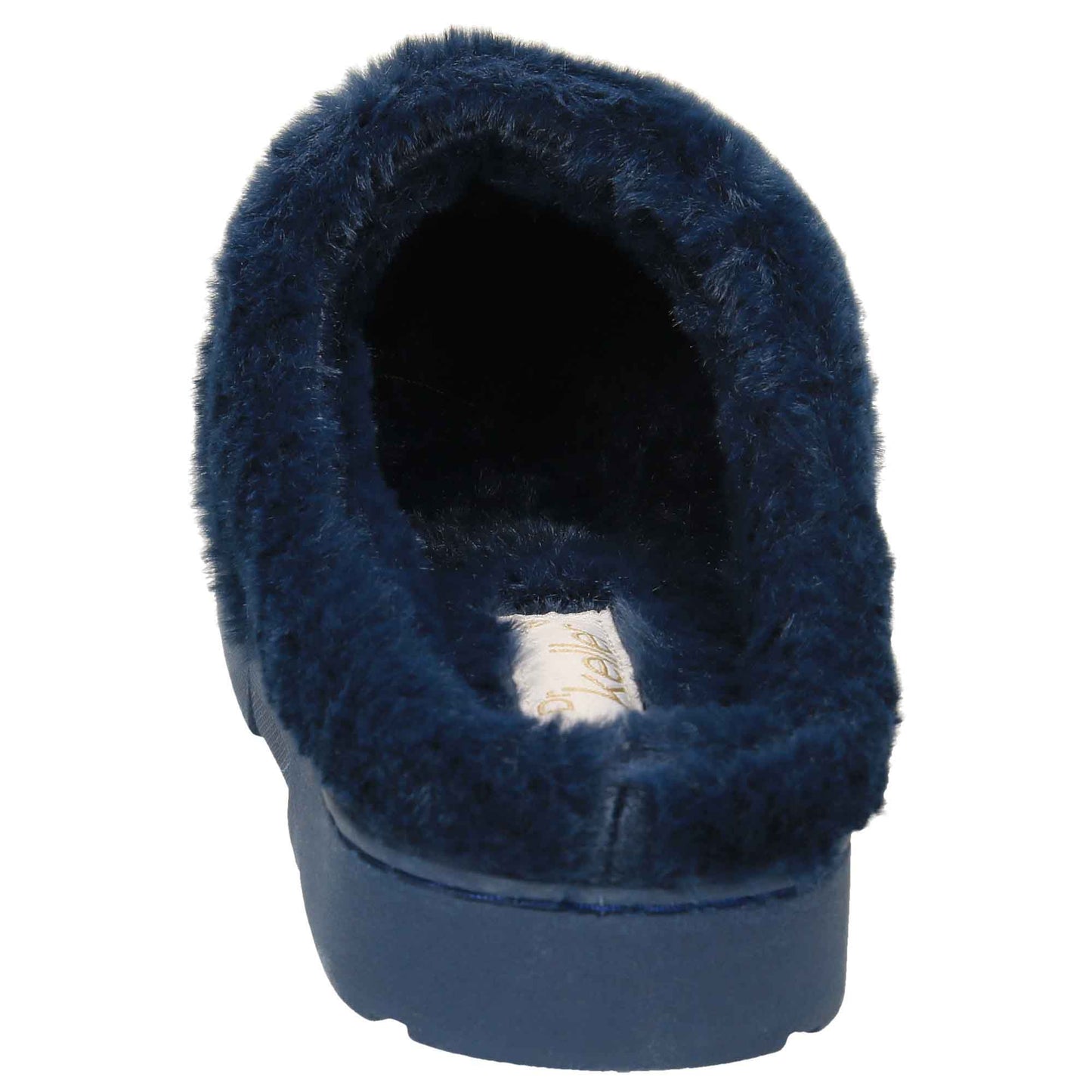 Slippers Mule Clogs Navy Blue Warm Cushioned Slip On