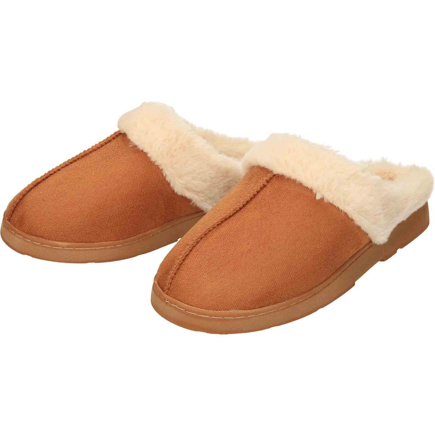 Slippers Mule Clogs Tan Brown Warm Cushioned Slip On