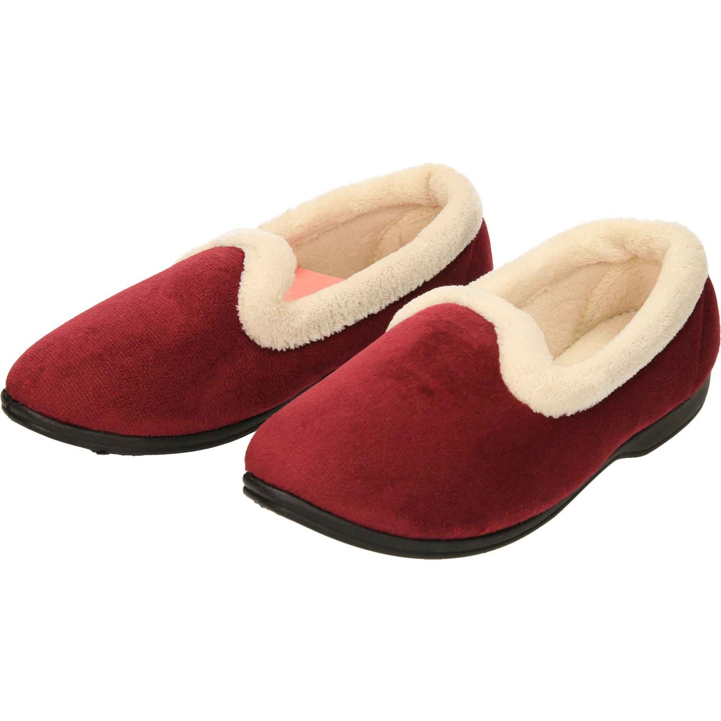 Red Slippers Cushioned Wide Fit