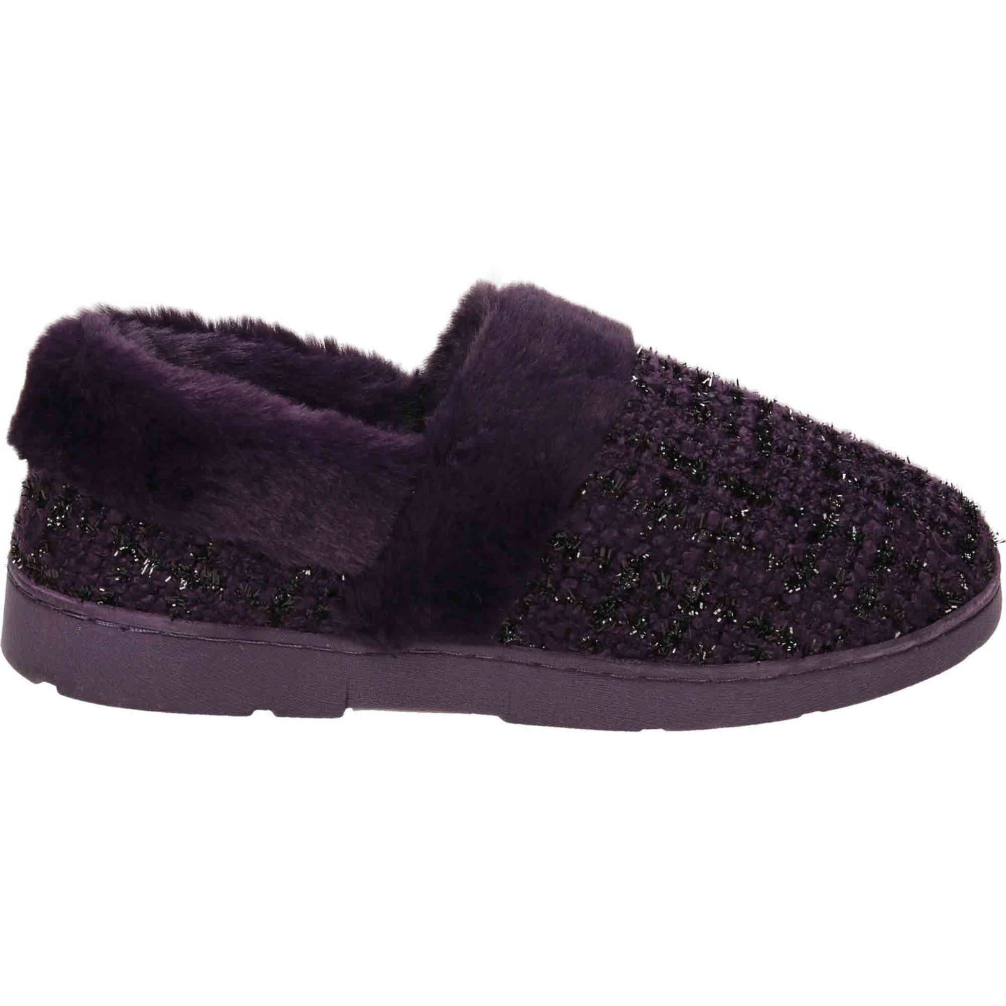 Purple Slippers Glitter House Shoes Dr Keller