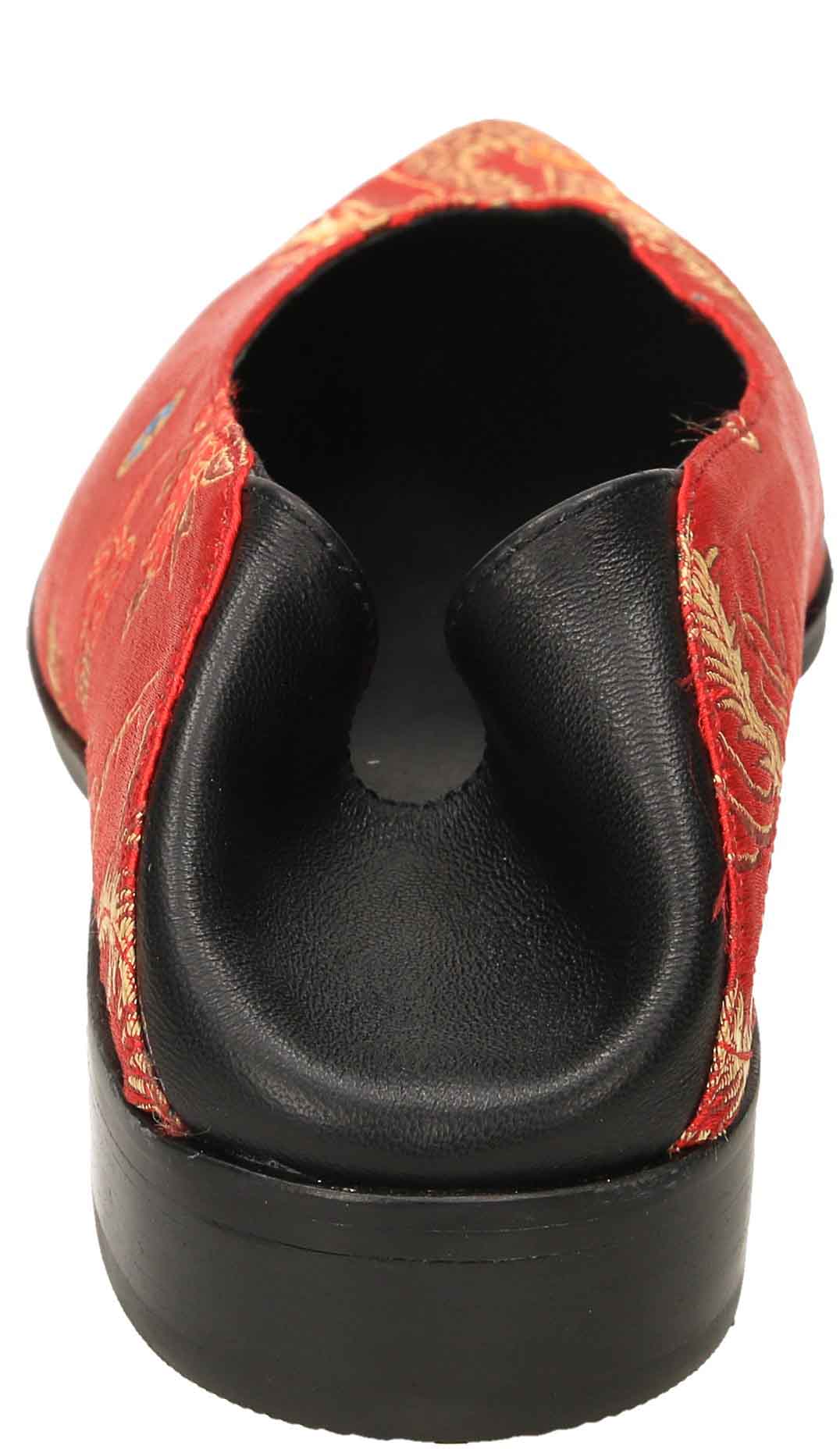 Satin Red Shoes Dragon Oriental Collapse Heel