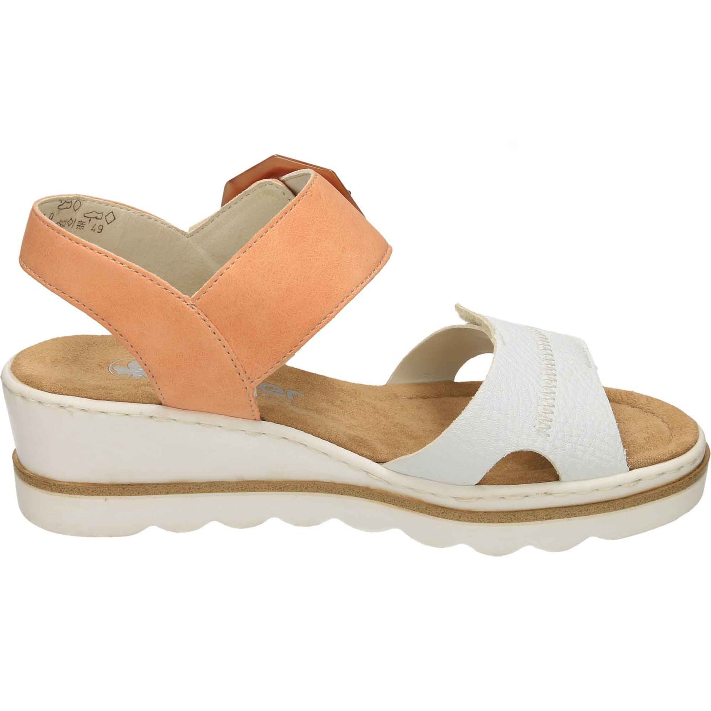 Rieker Ladies Wedge Heel Open Toe Sandals 67476-38