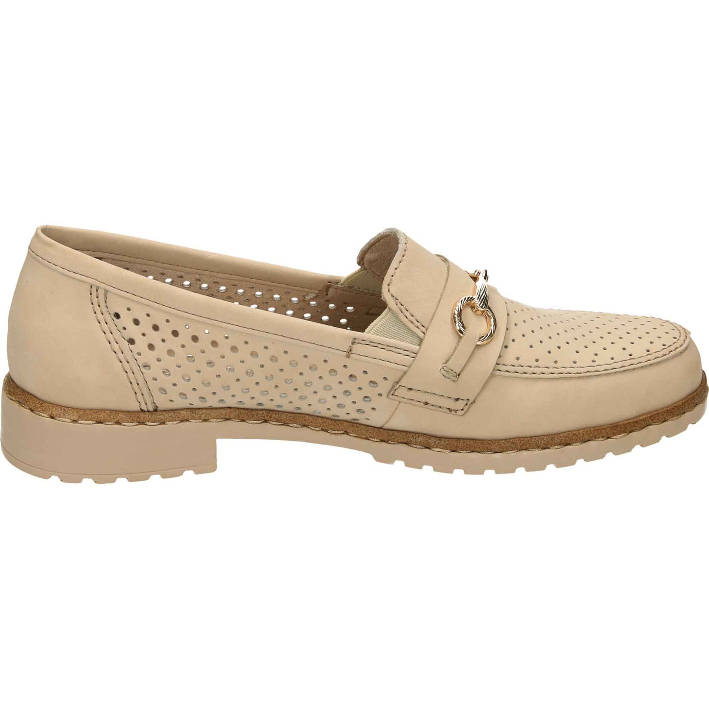 Rieker Beige Loafer Flat Shoes 51865-60 - UK 5
