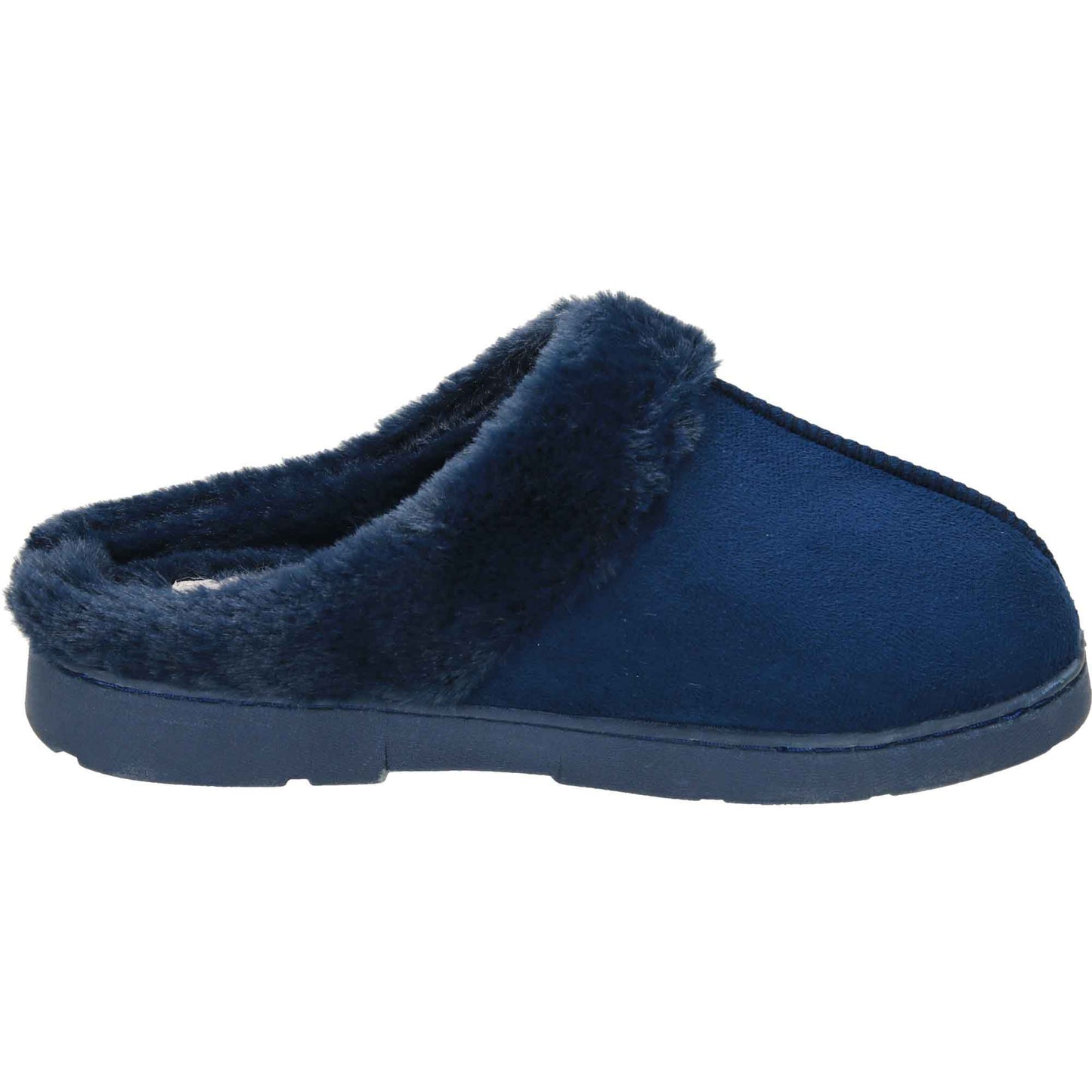 Slippers Mule Clogs Navy Blue Warm Cushioned Slip On
