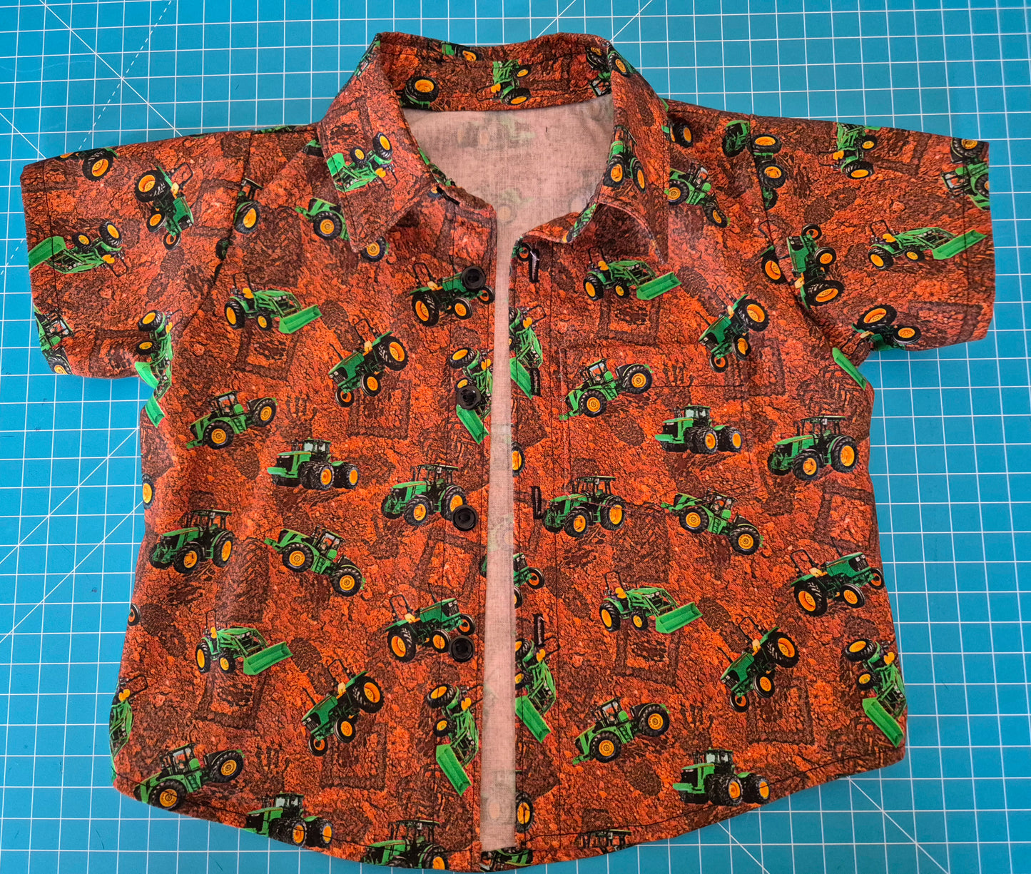 Infants Short Sleeve Tractor Shirt