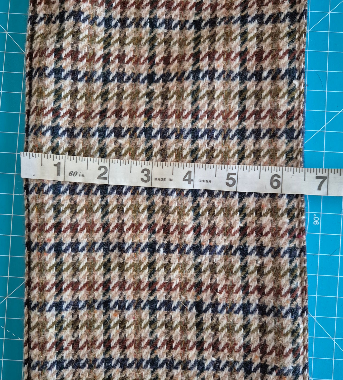 Fleece Lined Neck Warmer Wool Blend Herringbone Scarf Snood