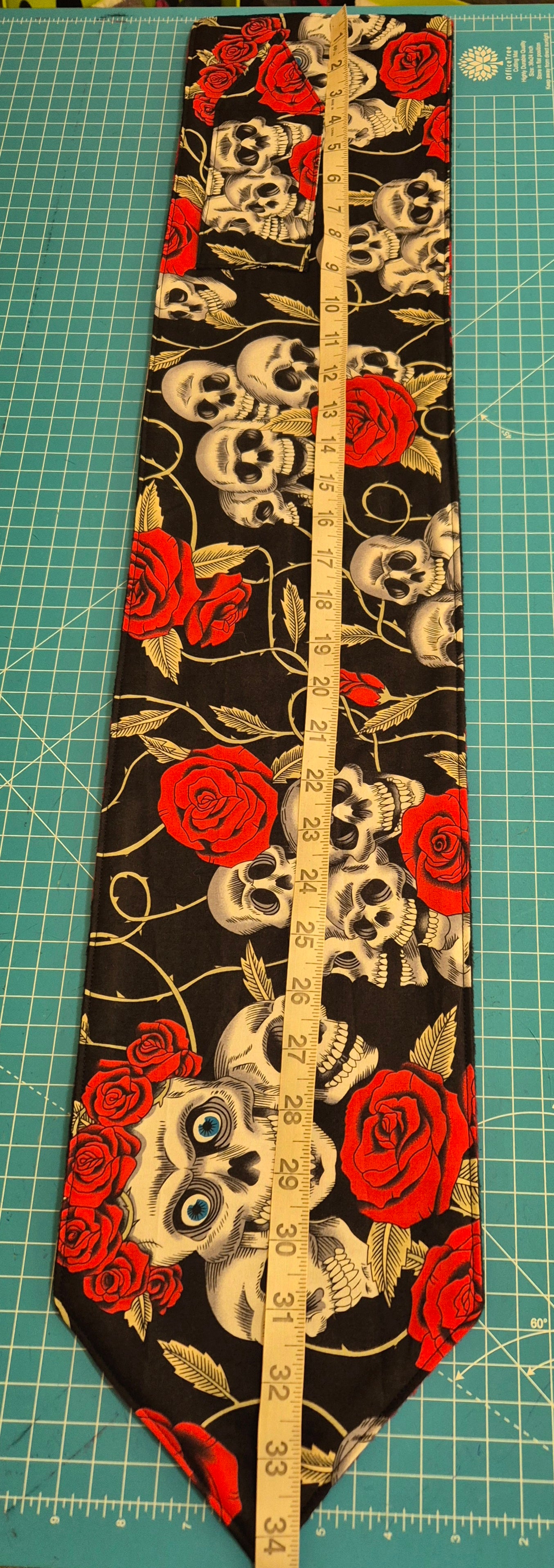 Skulls And Roses Snood Fleece Lined Scarf Neck Warmer