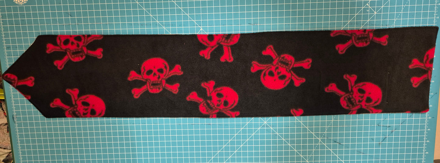 Fleece Lined Skulls And Roses Snood Scarf Neck Warmer