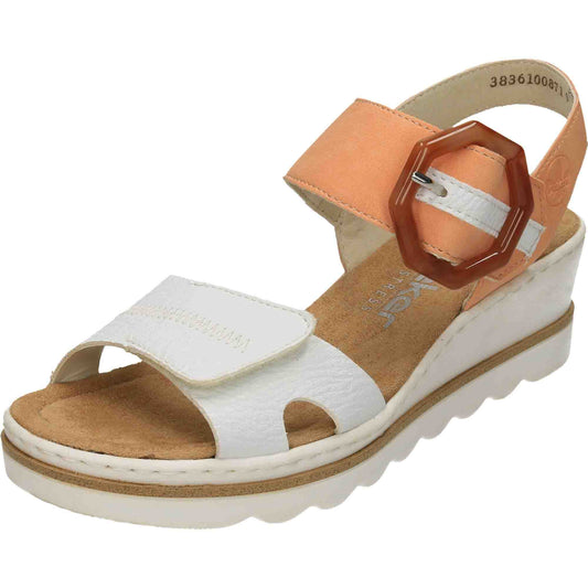 Rieker Ladies Wedge Heel Open Toe Sandals 67476-38