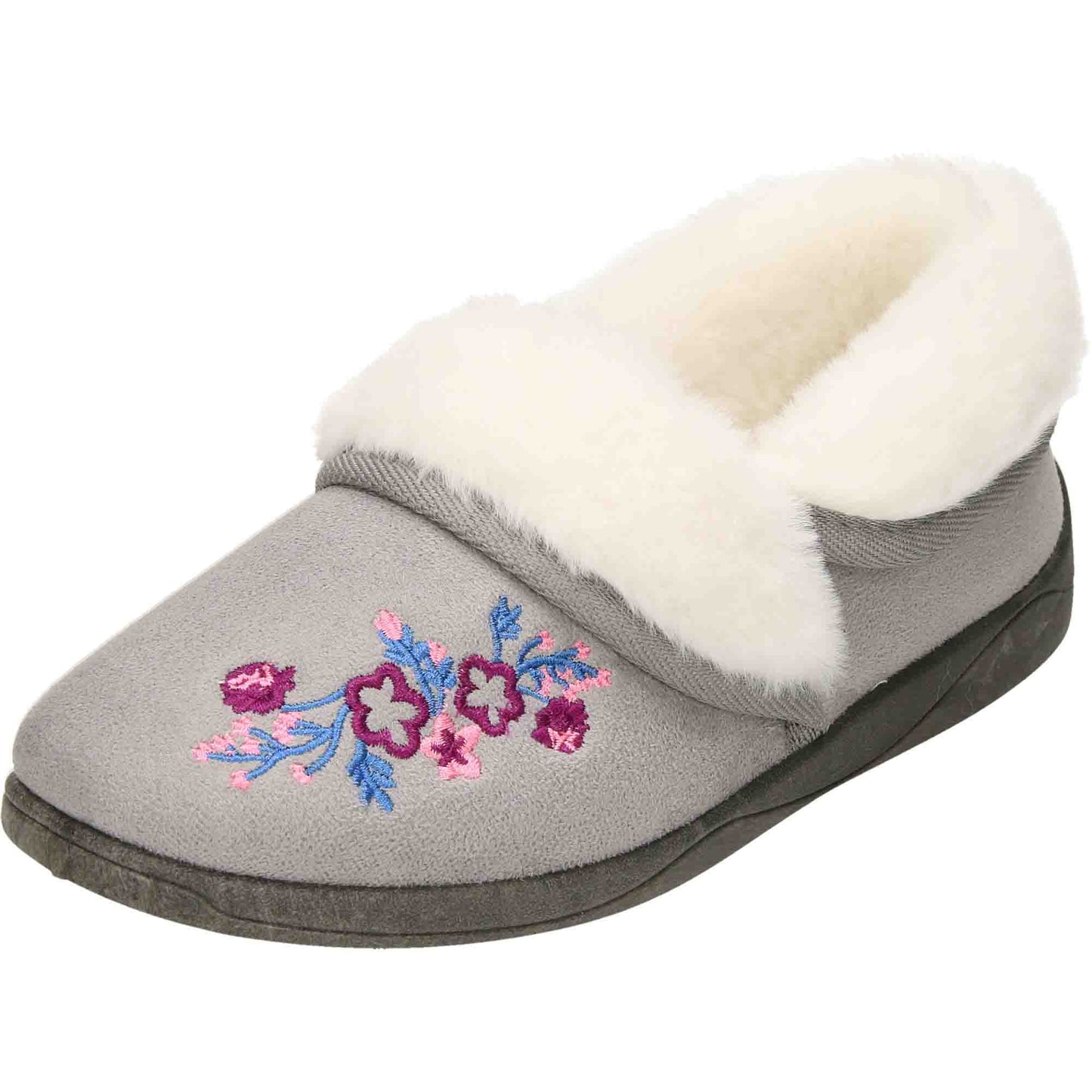 4 Way Slipper Boots Cushioned Grey