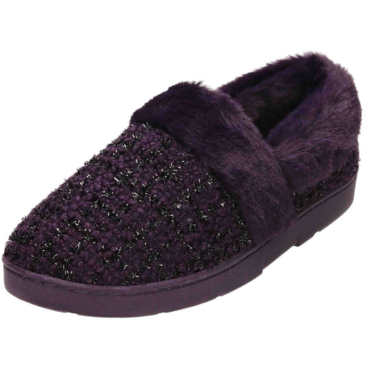 Purple Slippers Glitter House Shoes Dr Keller