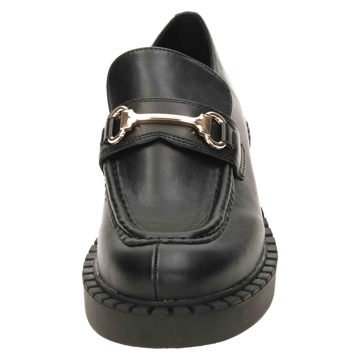 Black Loafers Slip On Shoes