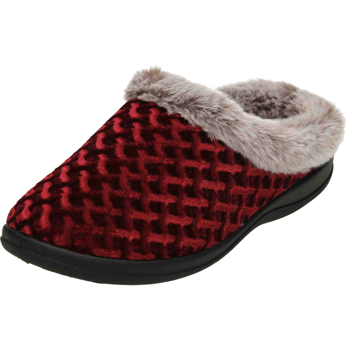 Slipper Mules Warm Burgundy Red Clogs