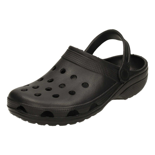 Mens Black Garden Clogs