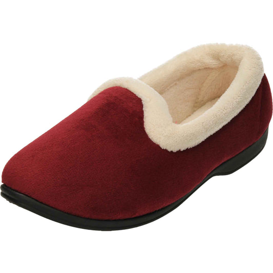 Red Slippers Cushioned Wide Fit