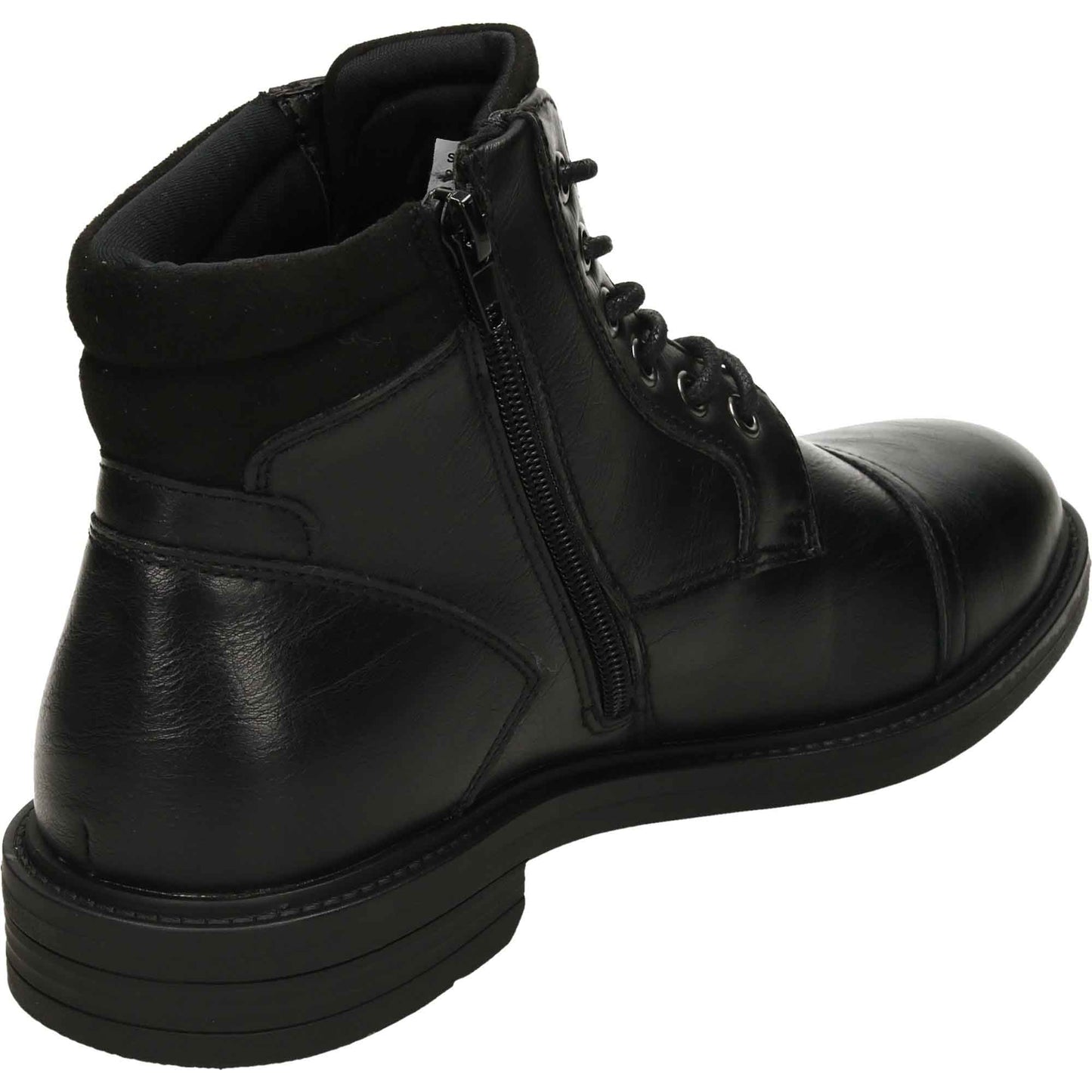 Mens Black Ankle Boots Lace Up Zip Formal Work Shoes