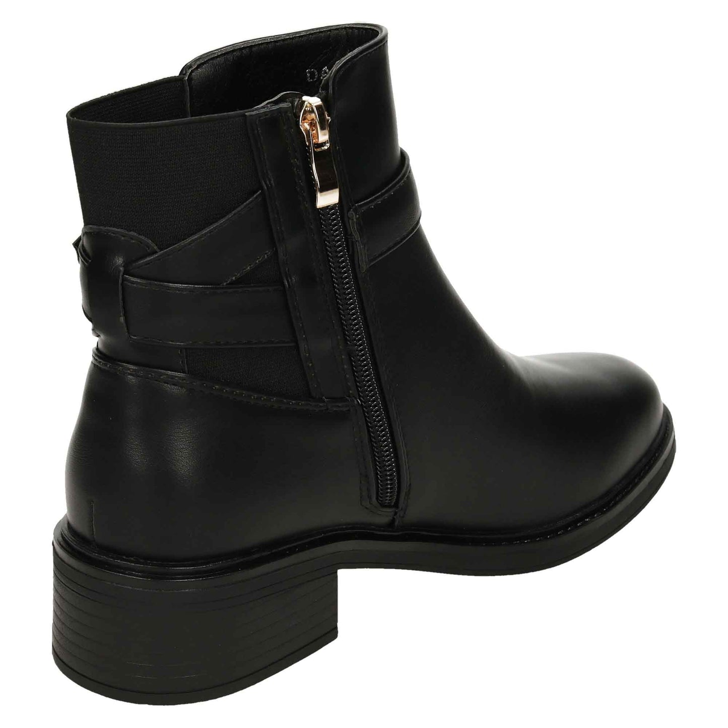 Black Buckle Chelsea Ankle Boots
