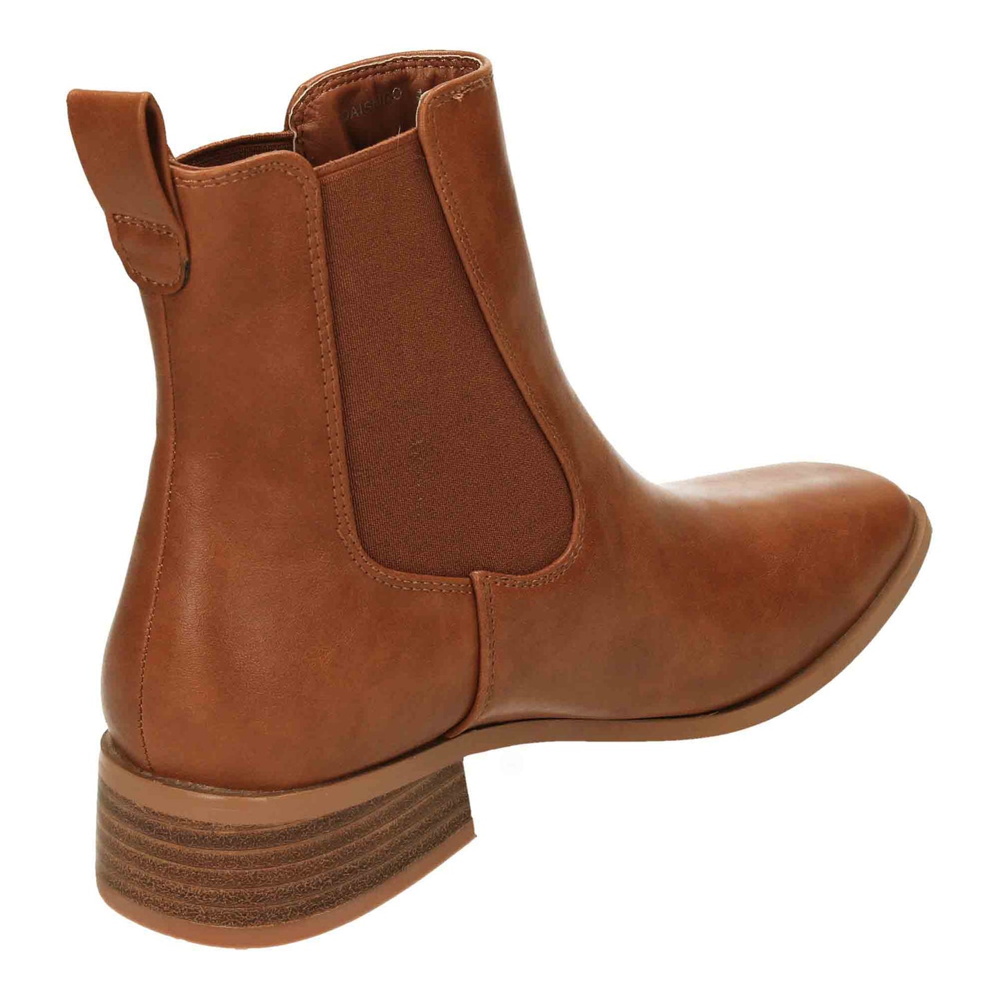 Tan Flat Ankle Chelsea Boot Wide Fit