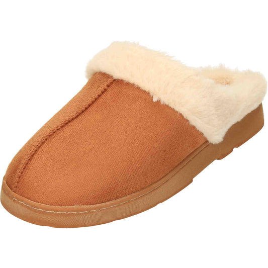 Slippers Mule Clogs Tan Brown Warm Cushioned Slip On