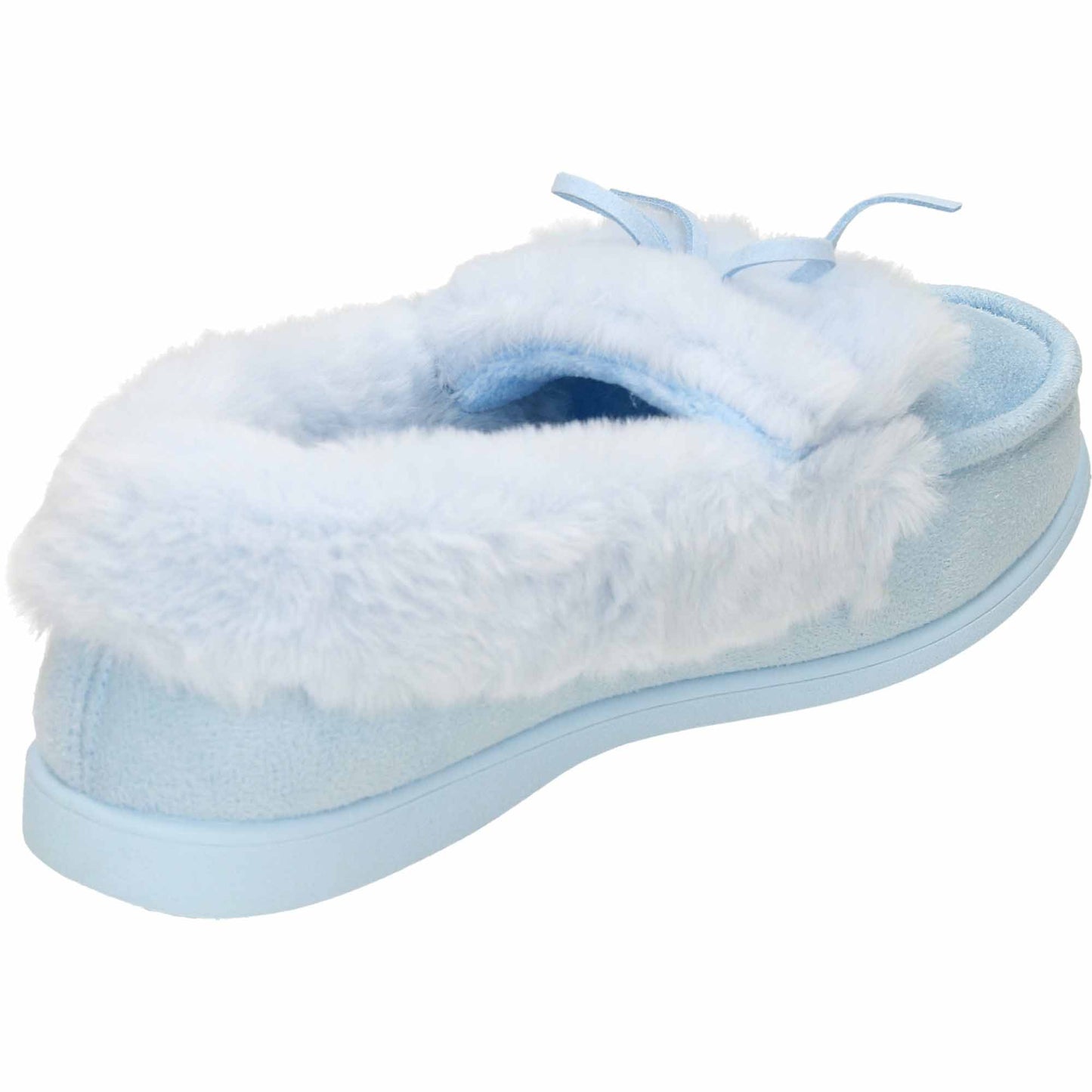 Blue Moccasin Slippers Cushioned