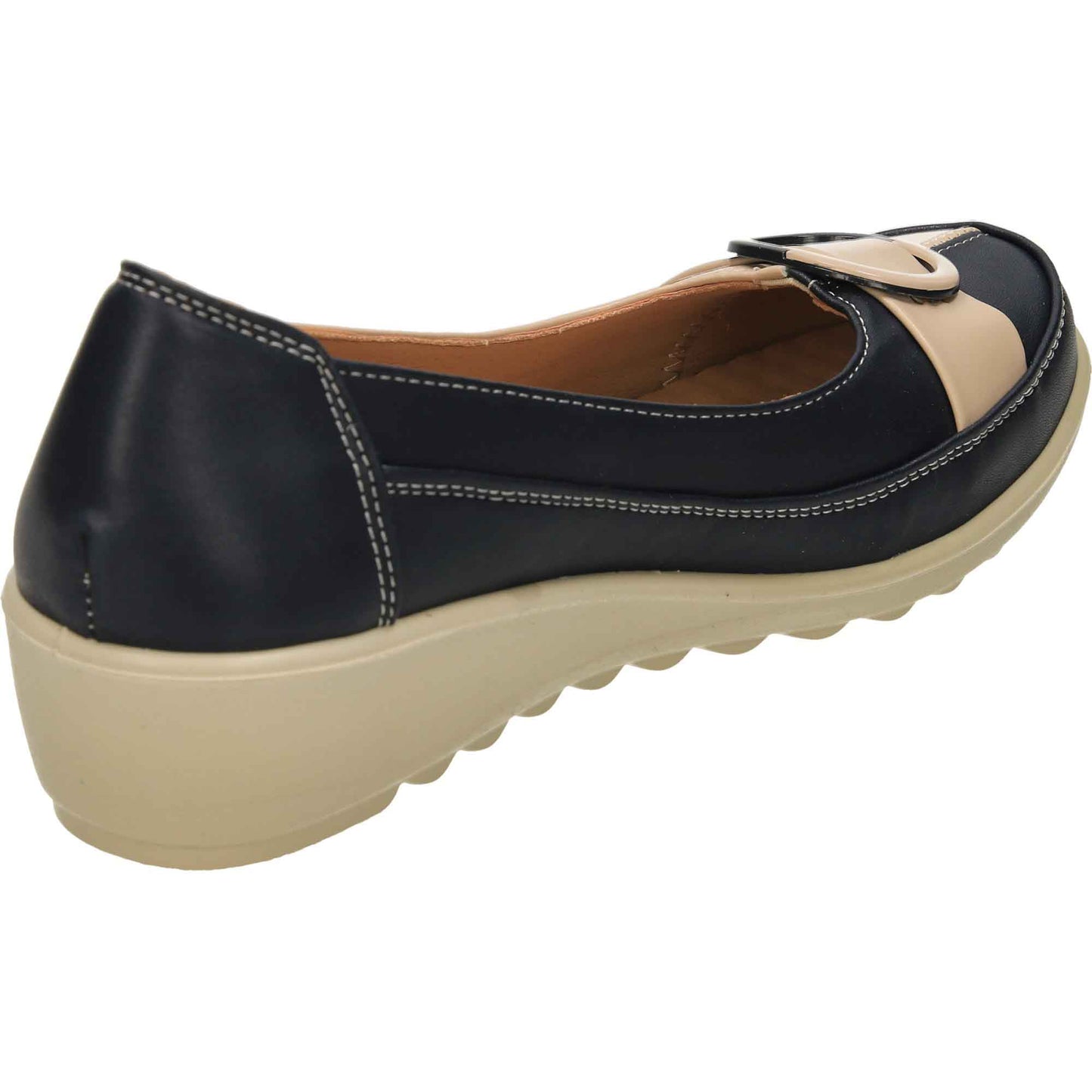 Wide Fit Low Wedge Heel Court Shoes