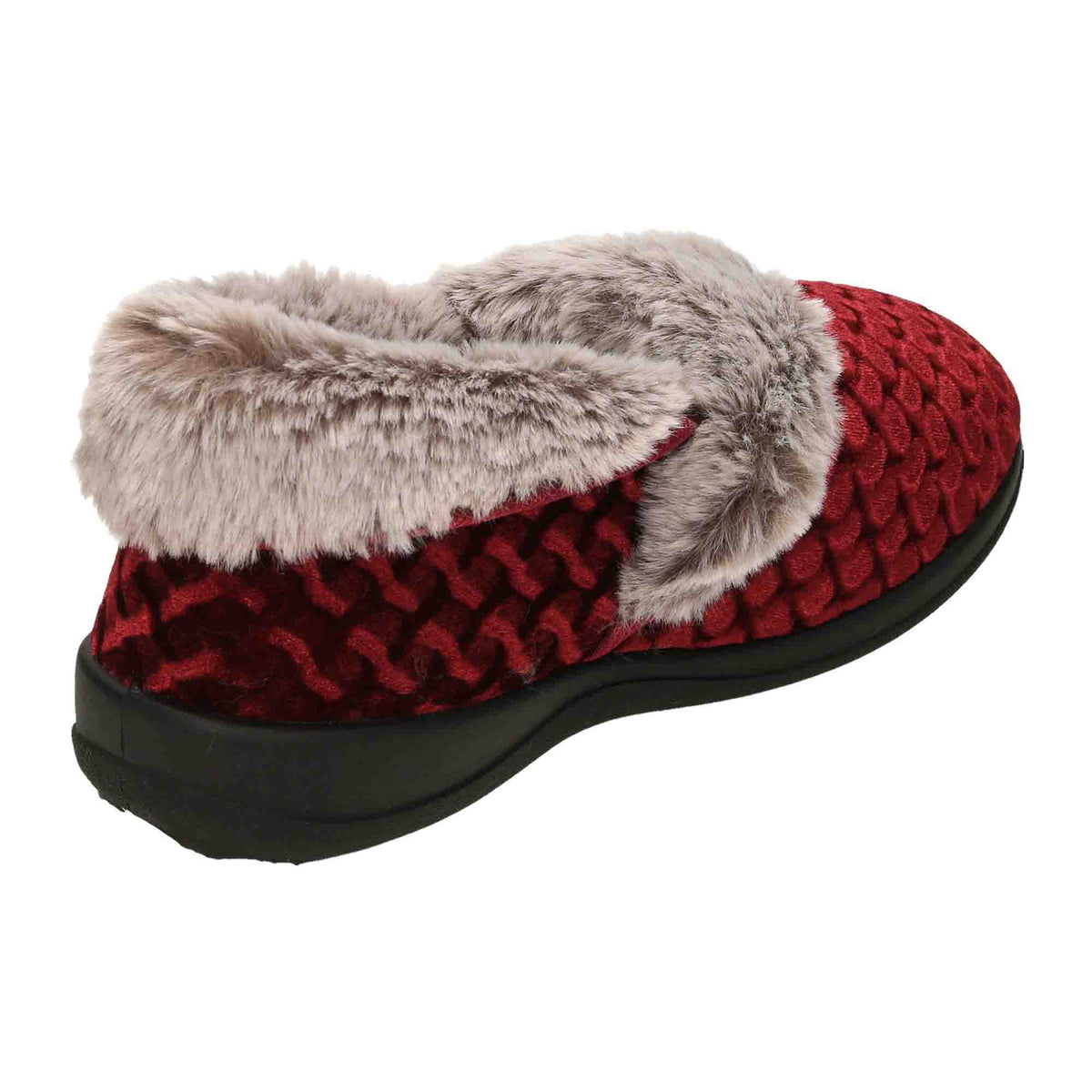 4 Way Slippers Boots Booties Burgundy Red