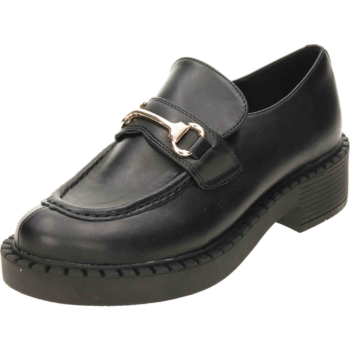 Black Loafers Slip On Shoes