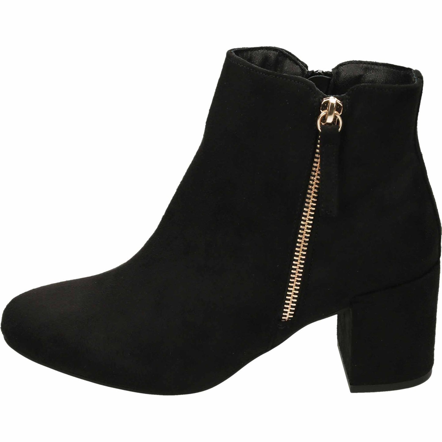 Black Block Heel Ankle Boot Wide Fit