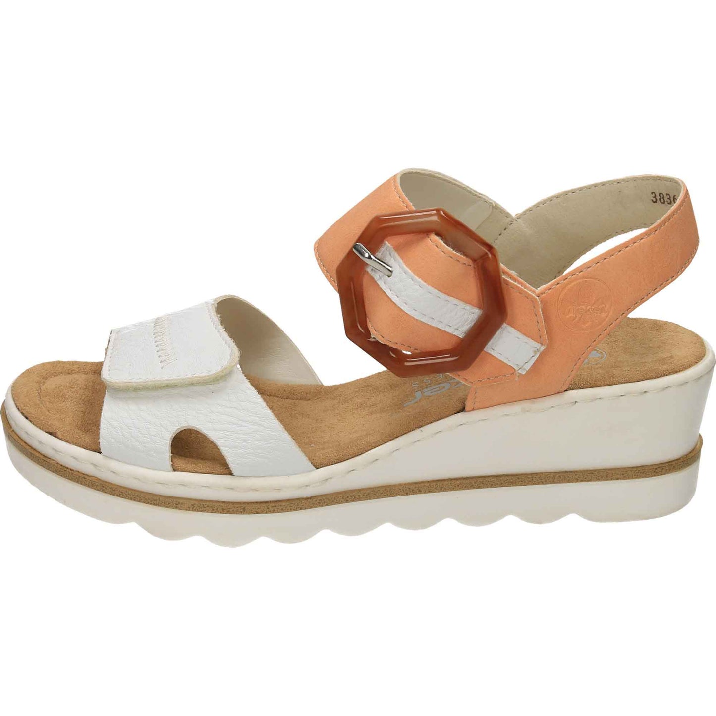 Rieker Ladies Wedge Heel Open Toe Sandals 67476-38