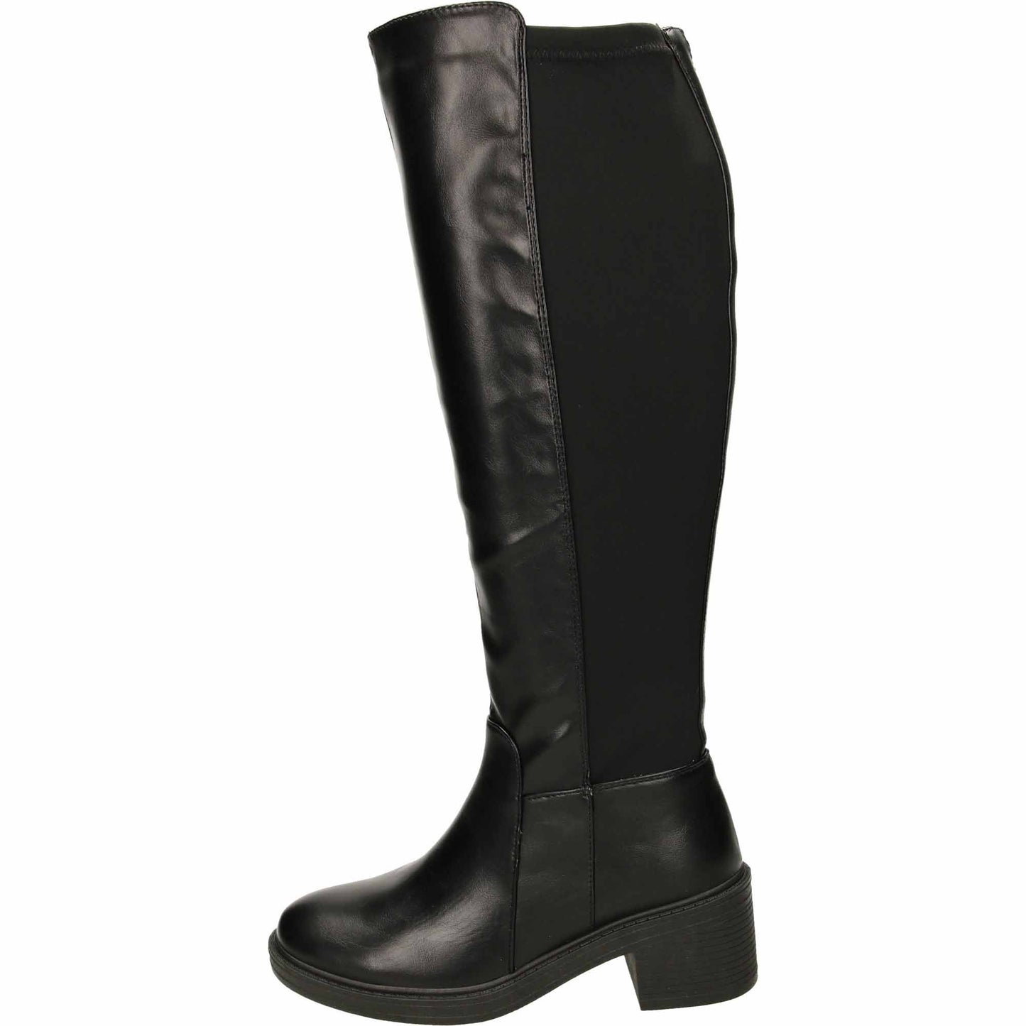 Wide Fit Black Stretchy Boots