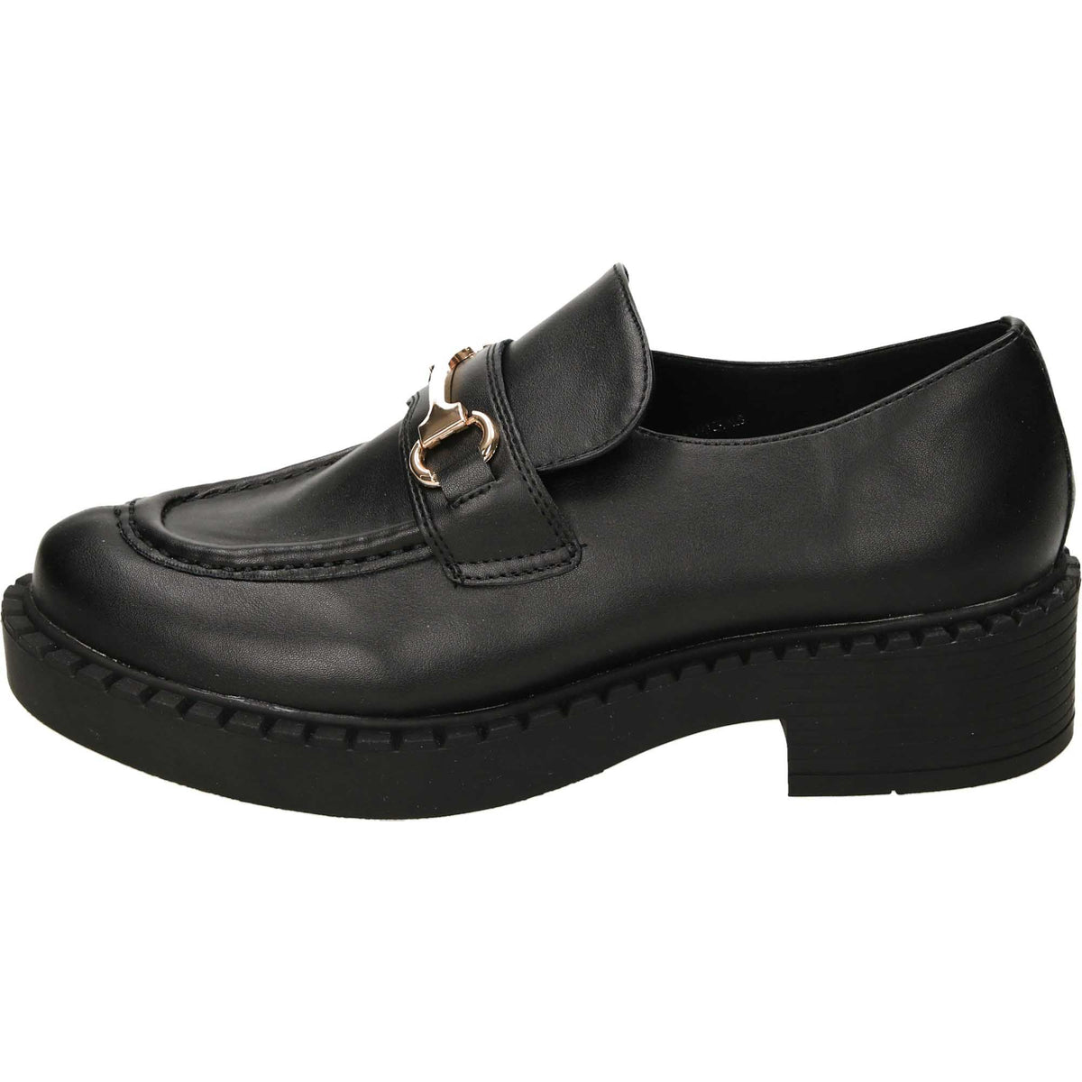 Black Loafers Slip On Shoes
