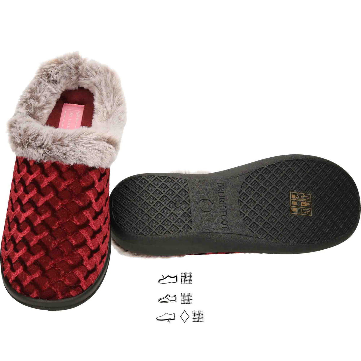 Slipper Mules Warm Burgundy Red Clogs