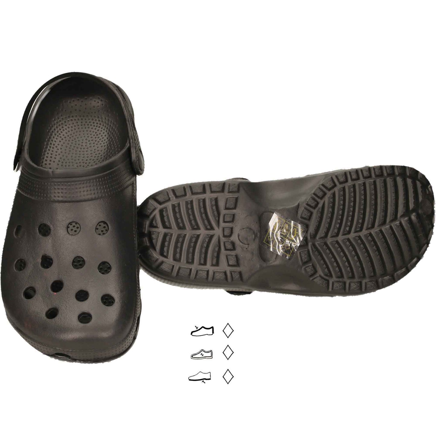 Mens Black Garden Clogs