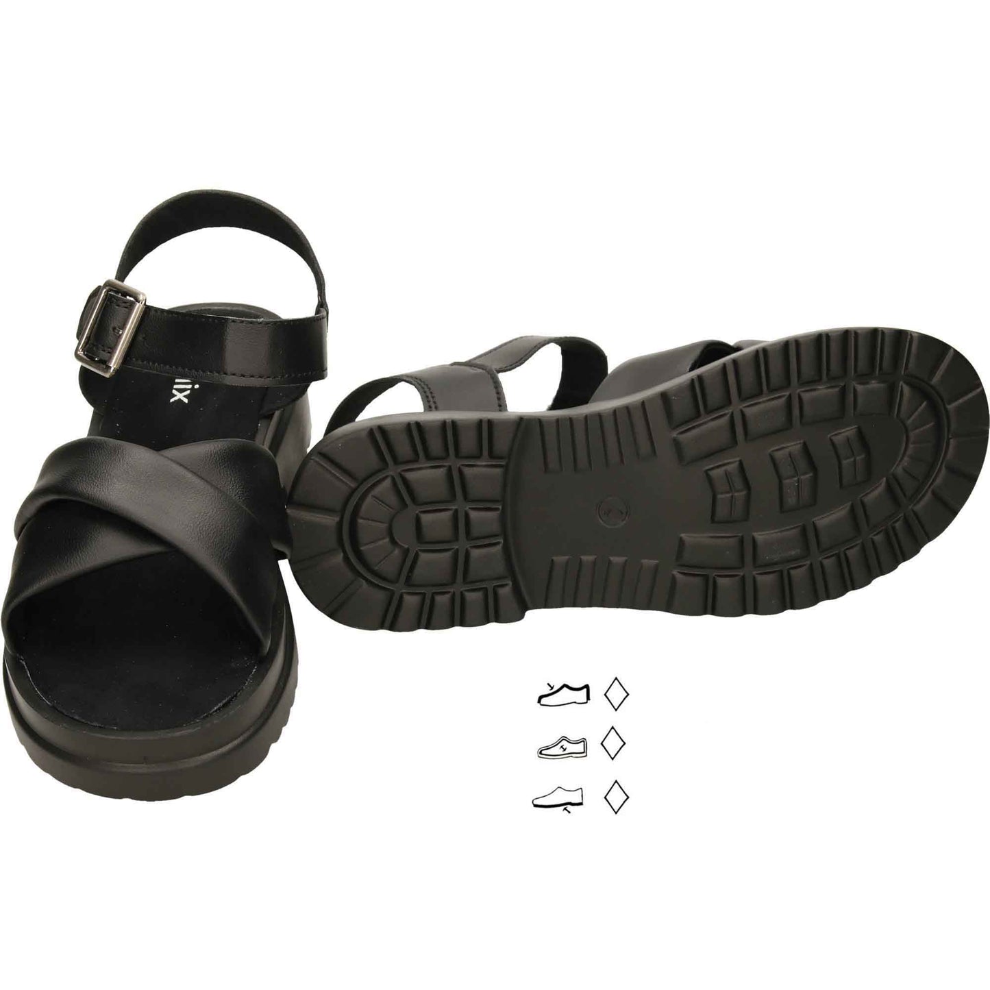 Flatform Sandals Slingback Ankle Strap Chunky