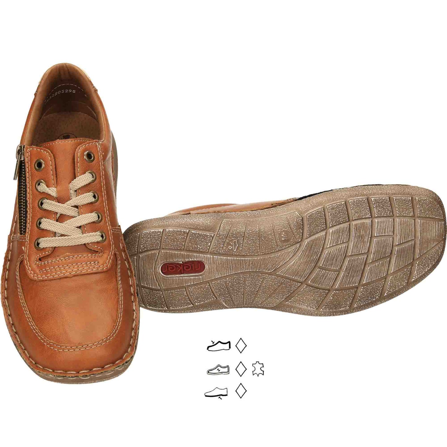 Rieker Mens Wide Fit Shoes 03030-25